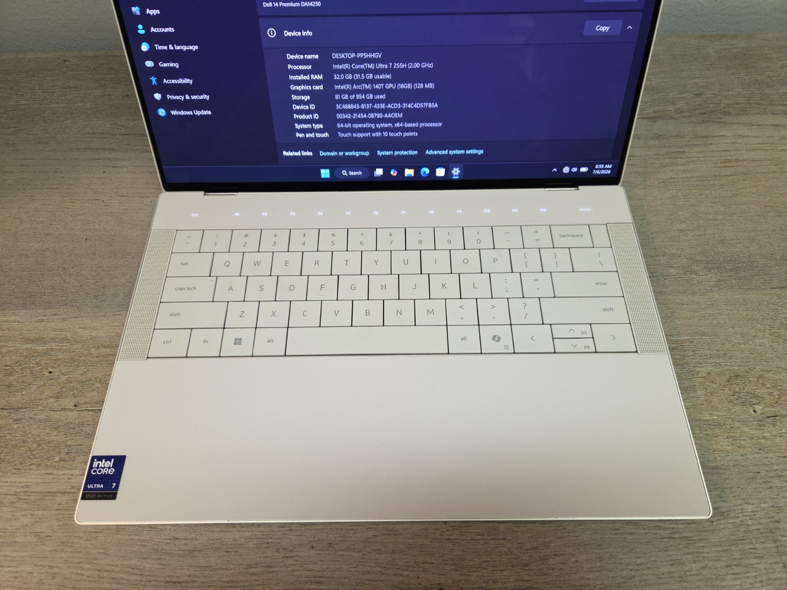 Dell Premium DA14250 14″ XPS14 3.2K 120Hz Touch OLED Core Ultra 7 255H 32GB 1TB