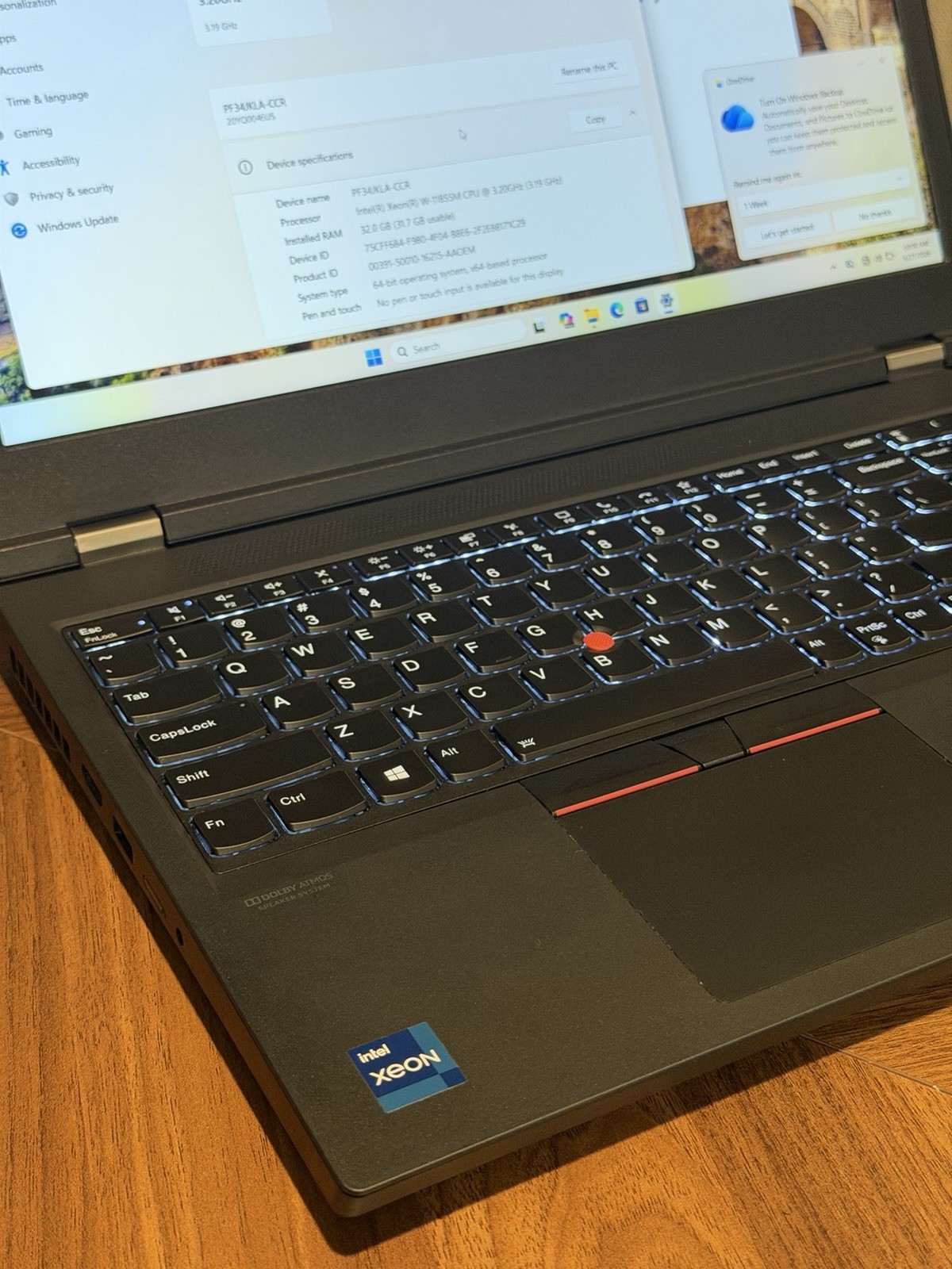 LENOVO ThinkPad P15 Gen 2, Xeon-W-11855M, 32 GB, 1TB NVMe, RTX A2000