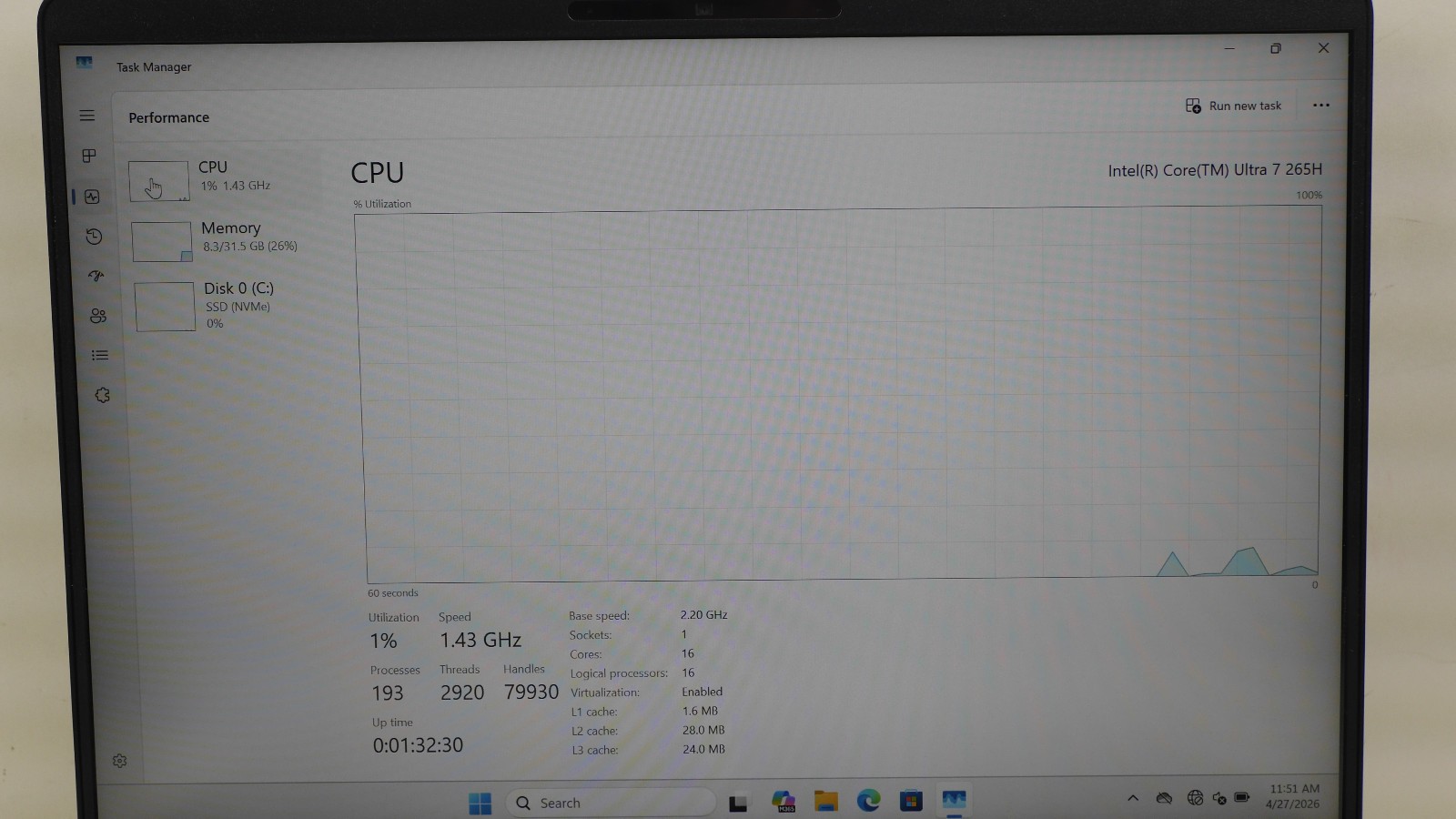 Dell Pro Max 14 MC14250 14″ 1TB 2.2GHz 32GB RAM Intel Core Ultra 7 (H90001239)