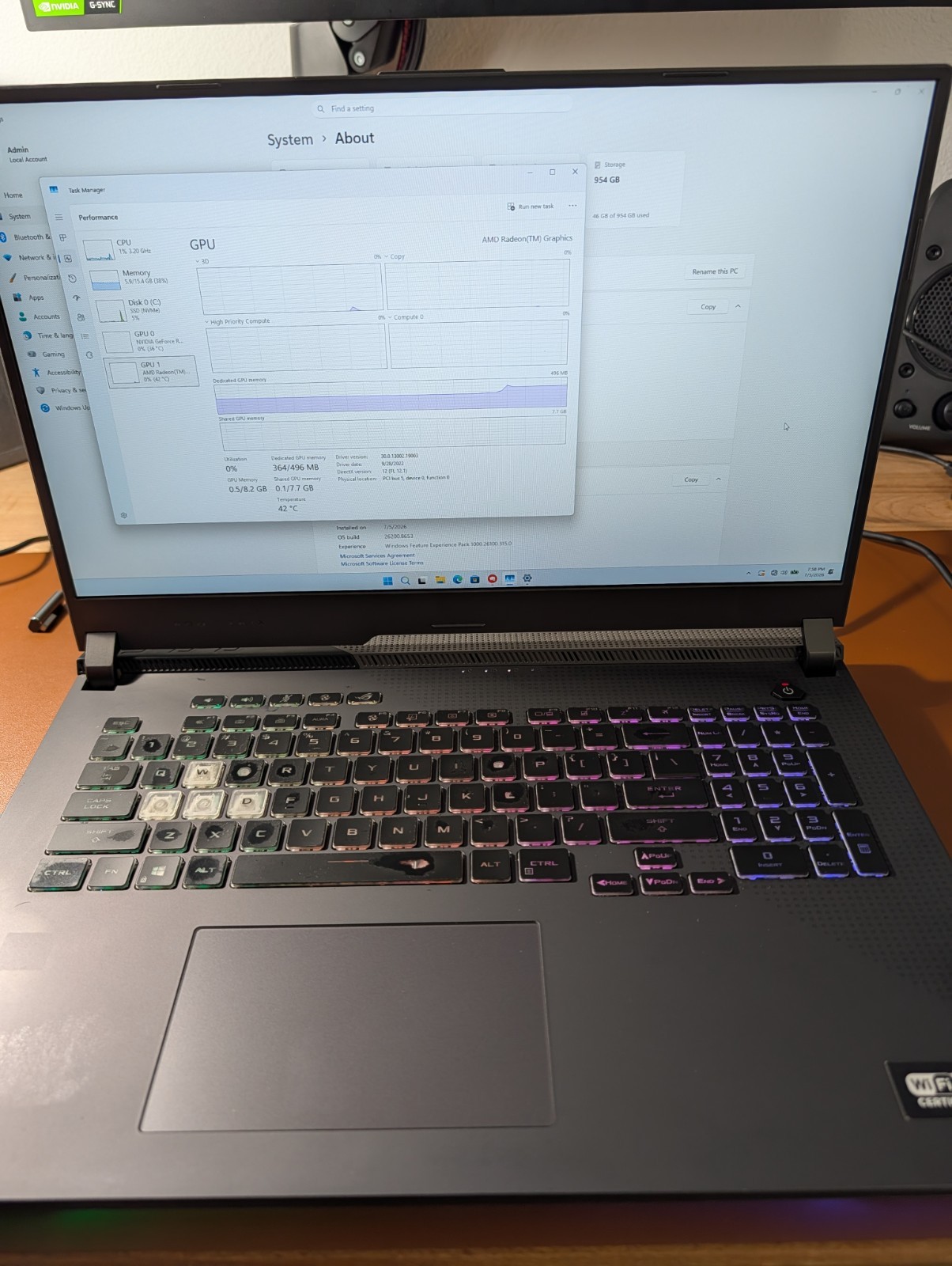 Asus ROG Strix G713Q 17.3″ 144Hz RTX 3060 Ryzen 7 5800H 16GB RAM 1TB SSD Gaming