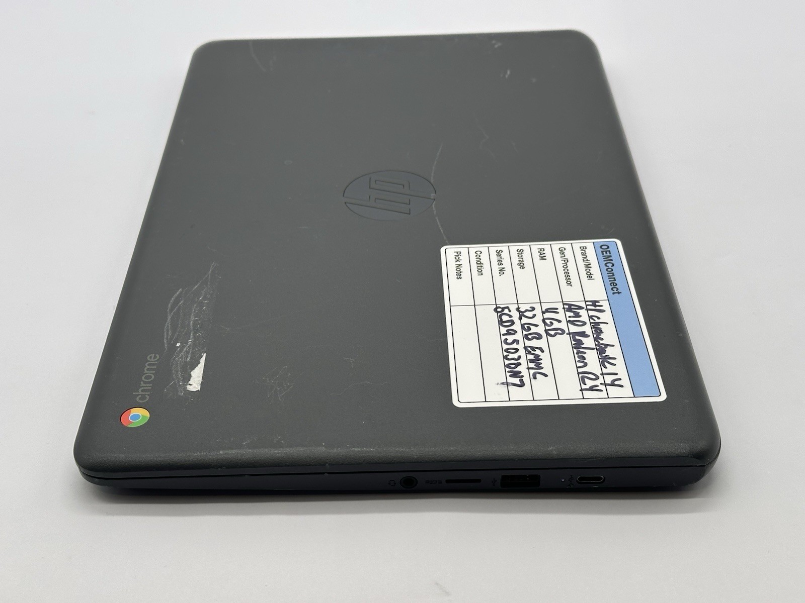 5x HP Chromebook 14-db0023dx, AMD Radeon R4, 4GB RAM, 32GB eMMC, No OS/Adapter