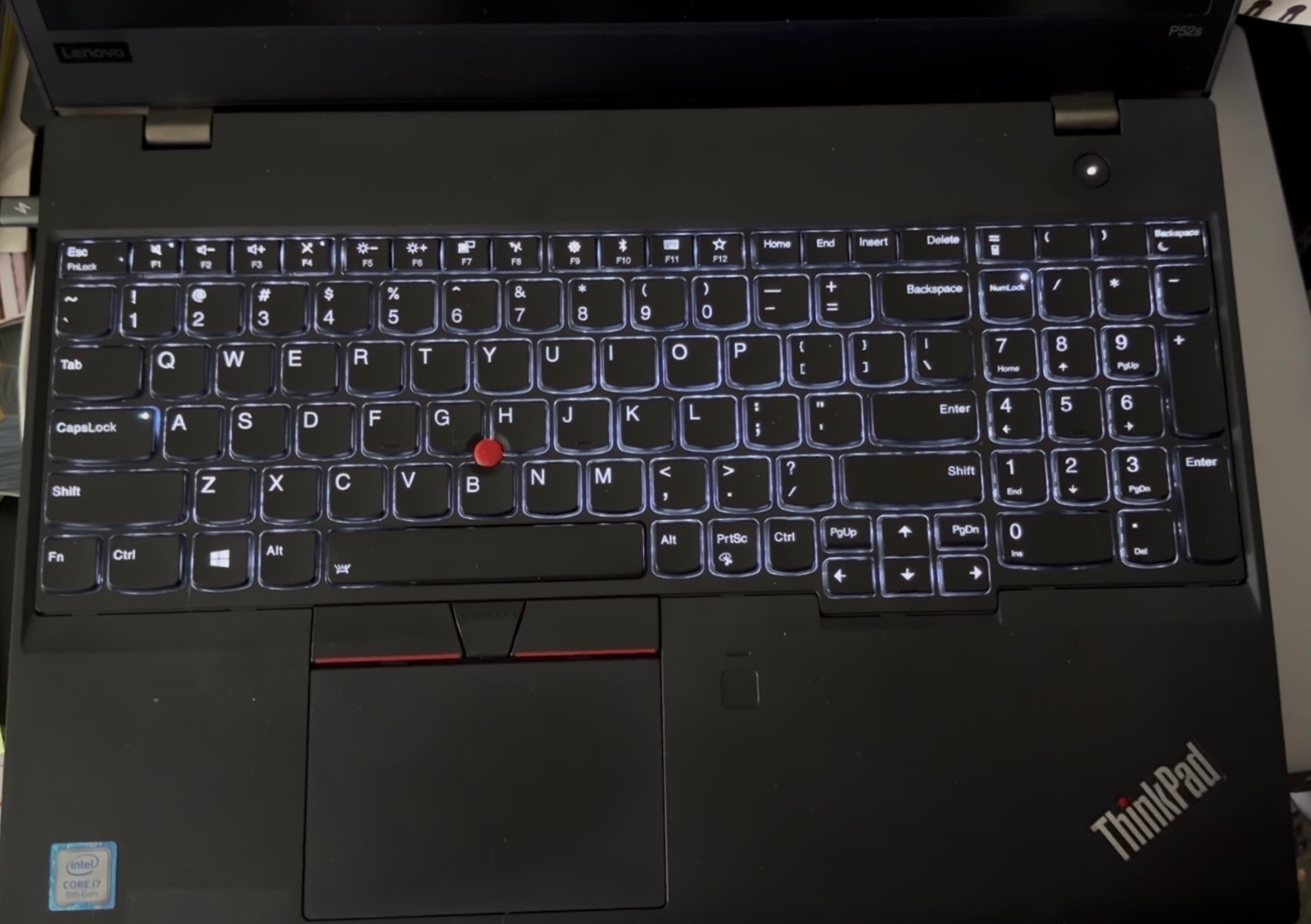 Lenovo Thinkpad p52s Intel Core i7-8550U, 16gb, FOR PARTS OR REPAIR
