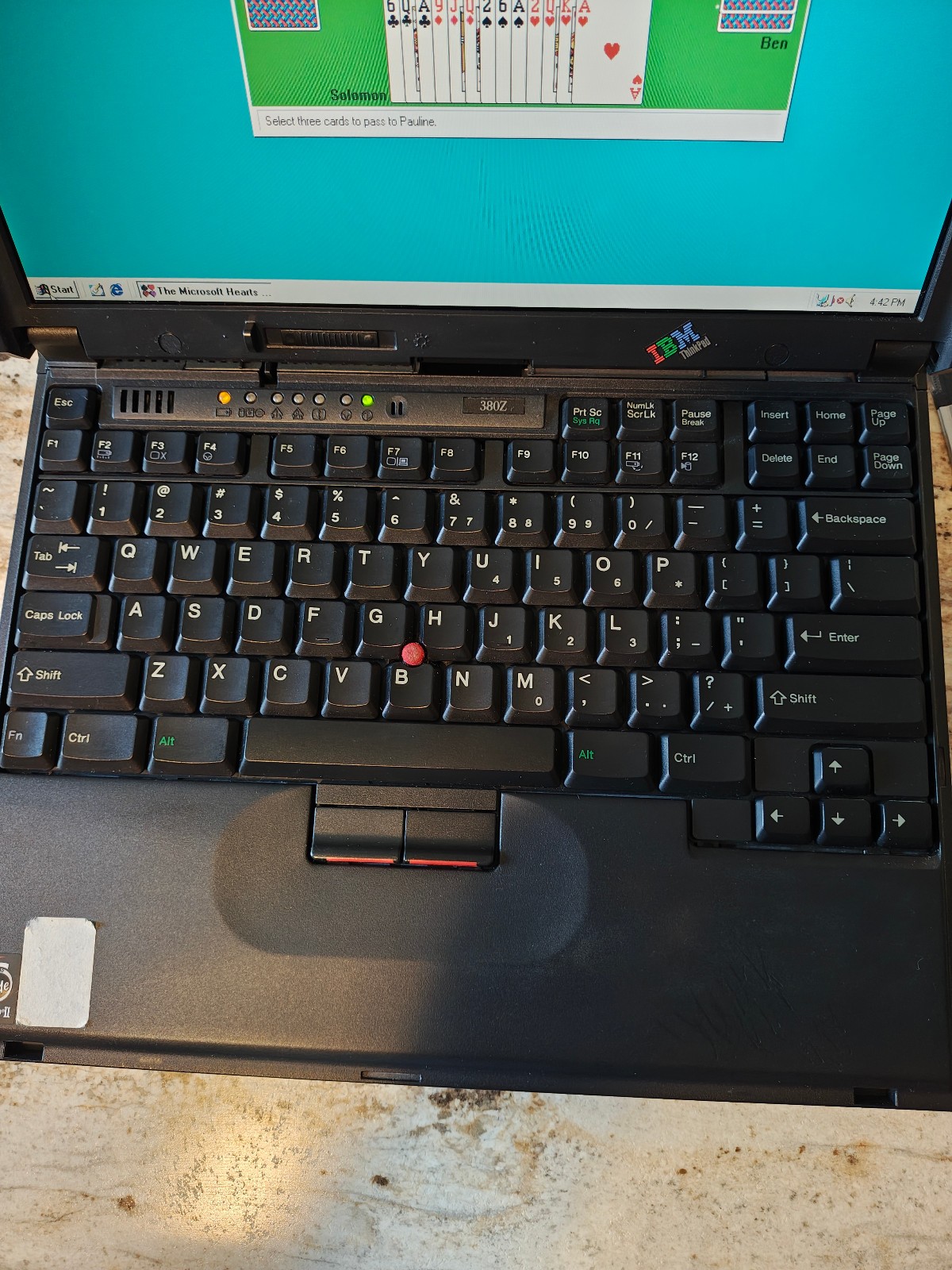 IBM ThinkPad 380Z Pentium II Floppy CD PCMCIA Cards, 96MB 2gig HD – Tested great