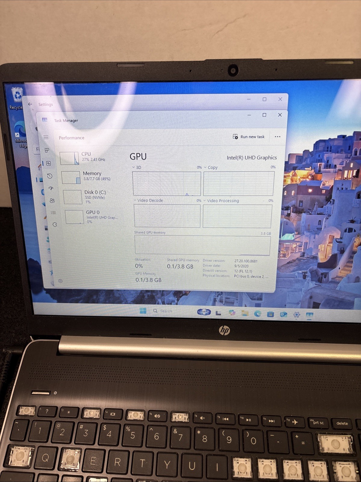 HP 15 Laptop 15-dy1731ms 15.6″ i3-1005G1 8GB 256GB SSD Touchscreen WIN 11H