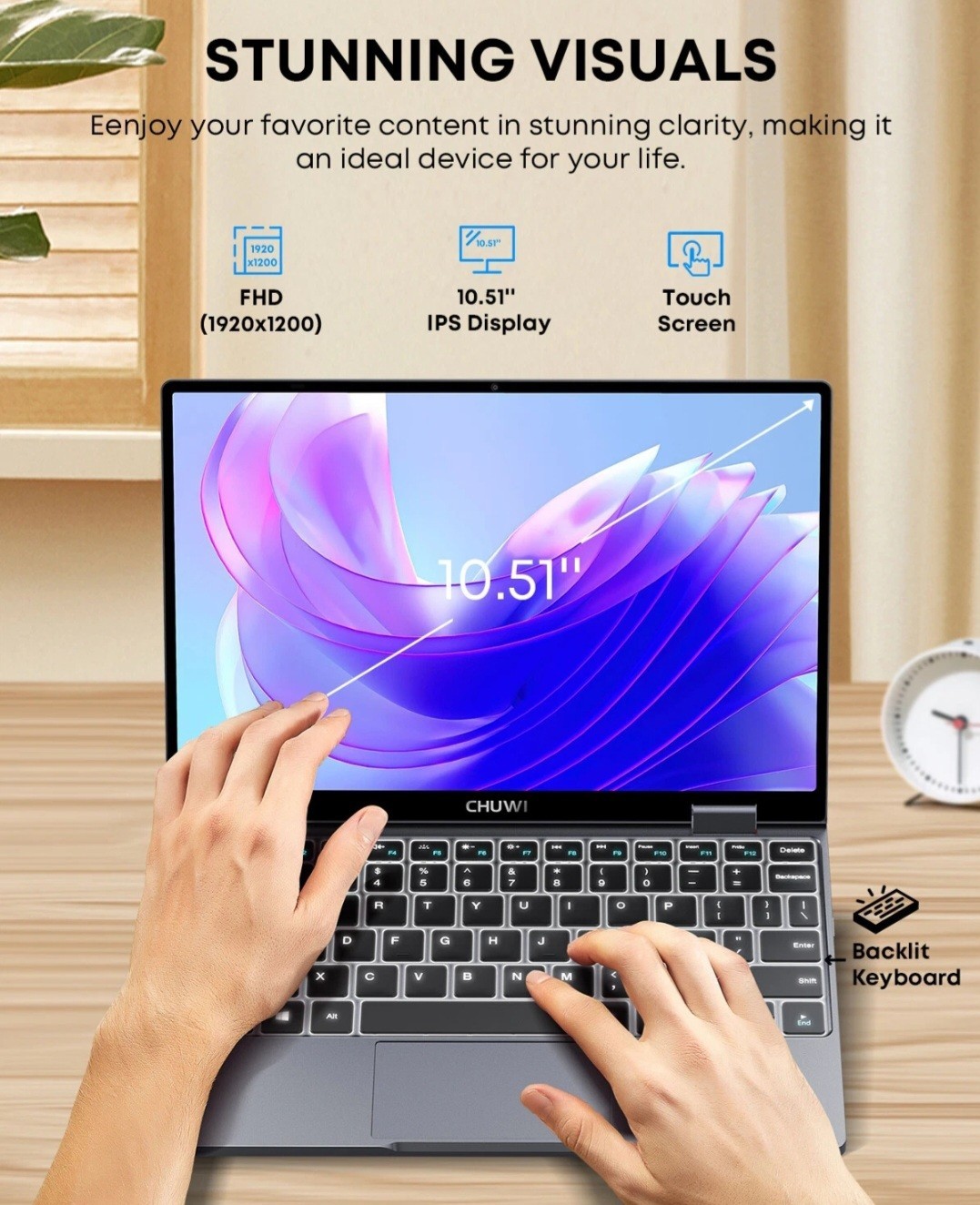 CHUWI MiniBook X 10.5″ Ultra-Portable 2-in-1 12GB RAM DDR4 512GB SSD Win11 *READ