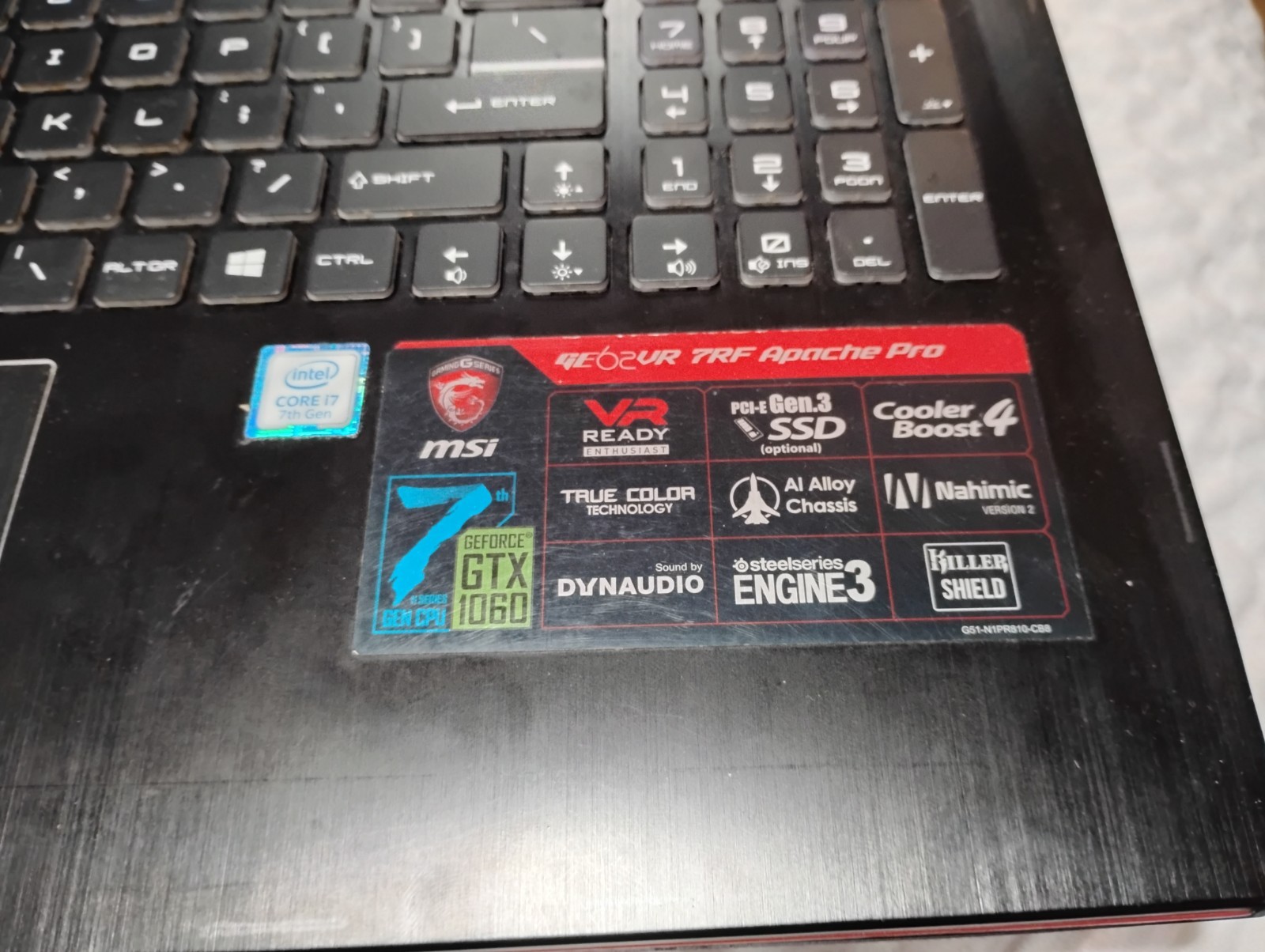 MSI GE62VR 6RF Apache Pro Intel Core i7-6700HQ 32GB Ram