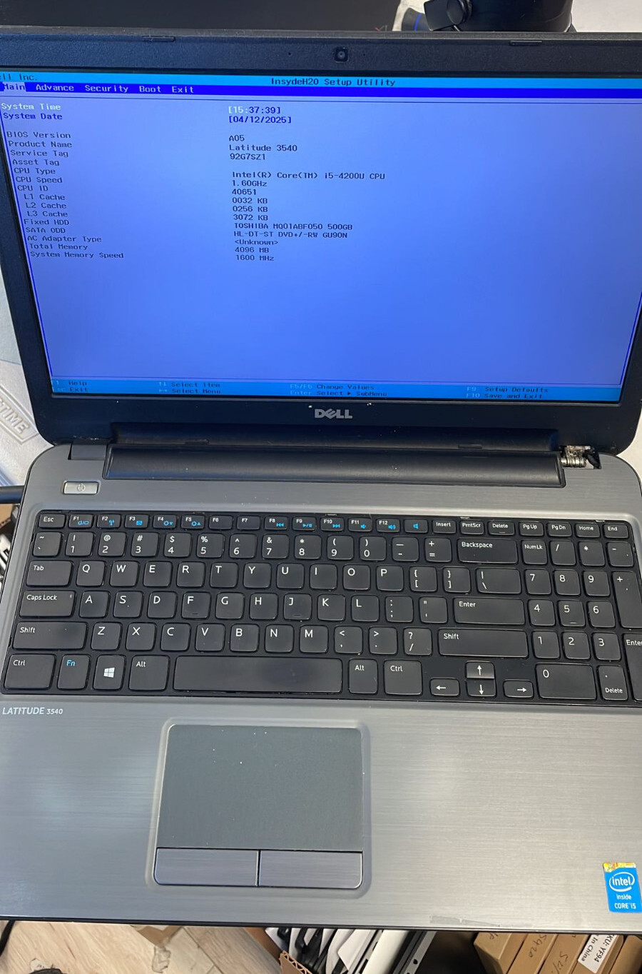 Dell Latitude 3540 Intel Core i5-4200U 4GB RAM 500GB HDD NO OS