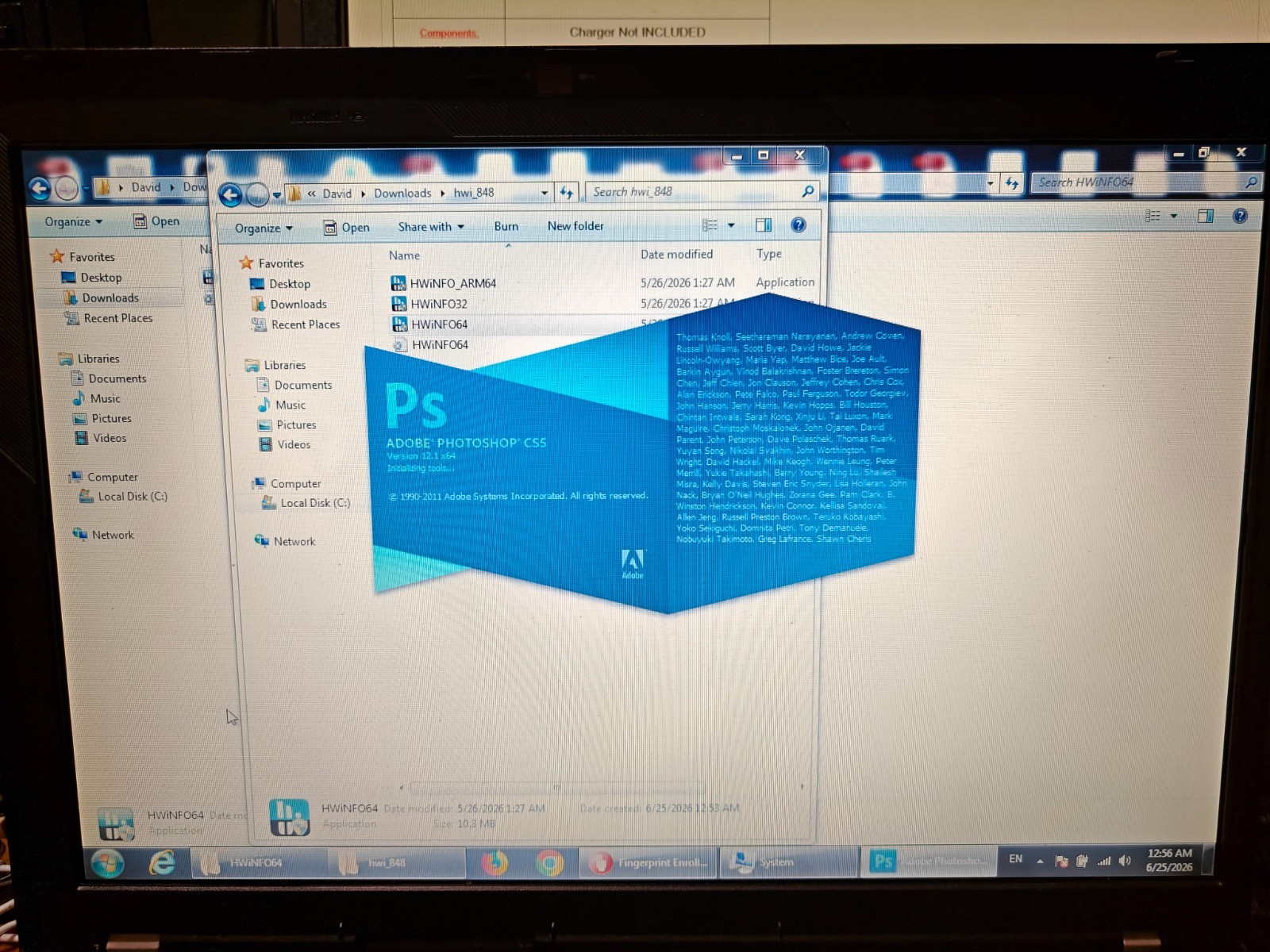 Lenovo R500 Widescreen Laptop Intel P8700 CPU, 8GB Ram, 250GB HDD