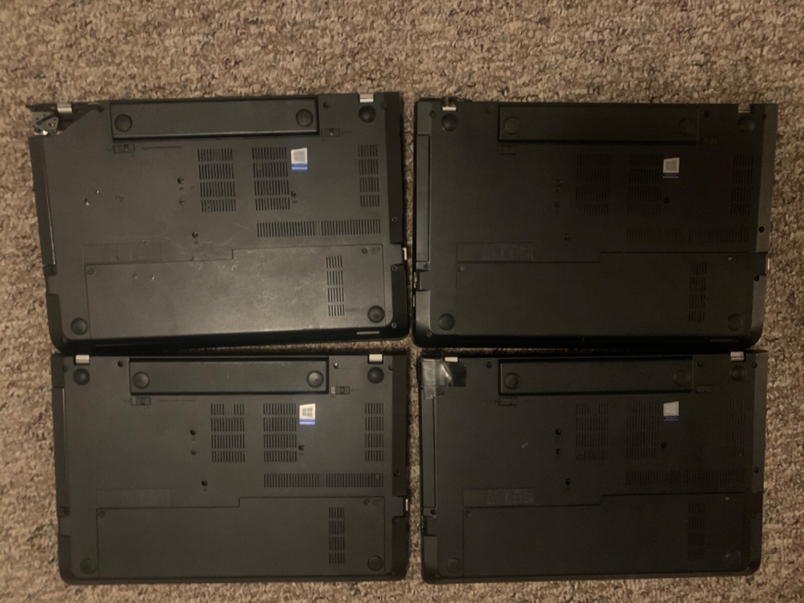 Lot of 4 laptops Lenovo ThinkPad E575 AMD pro with charger and battery