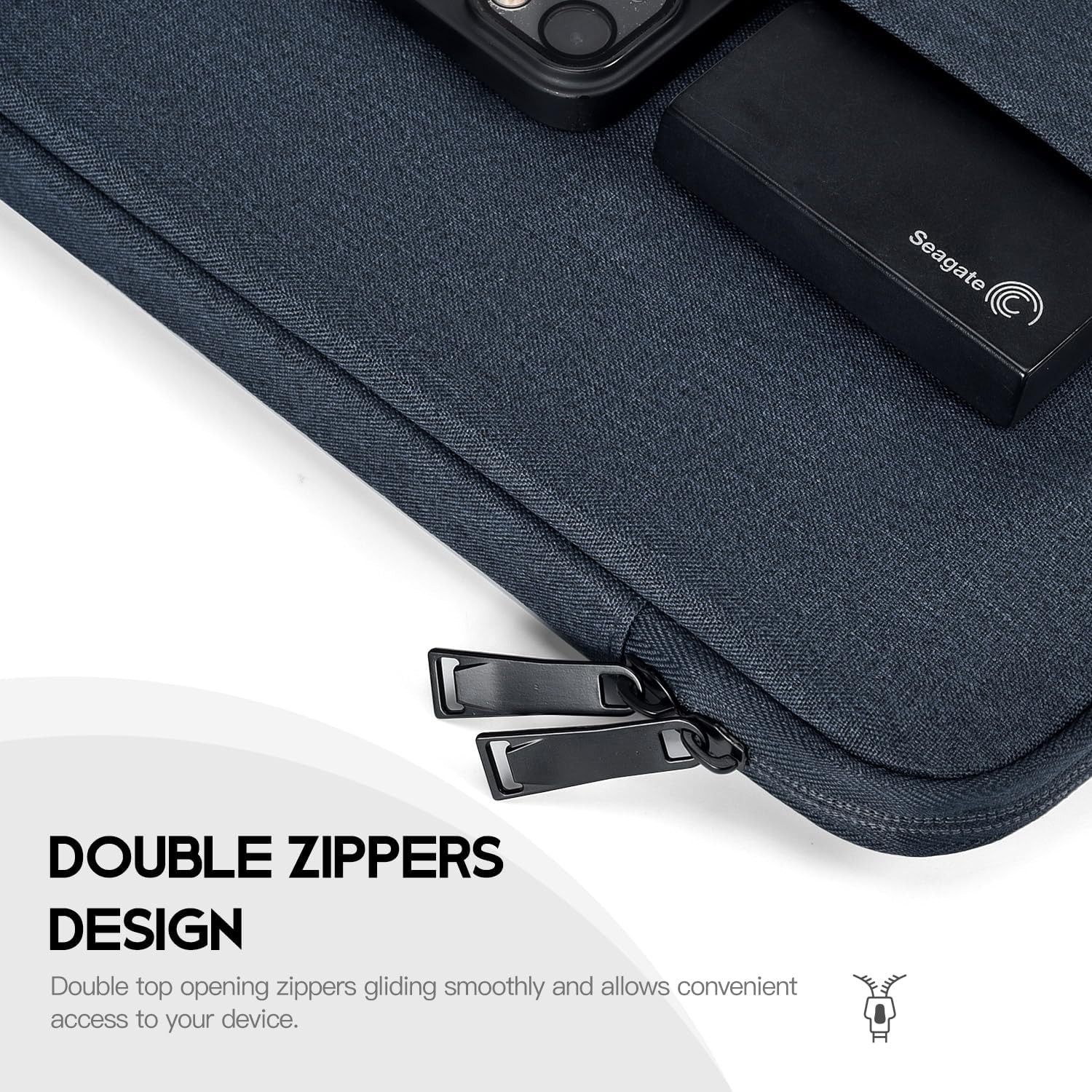 Portable Monitor Sleeve 15.6 16.1 inch, Padded Shockproof Carrying Case Bag
