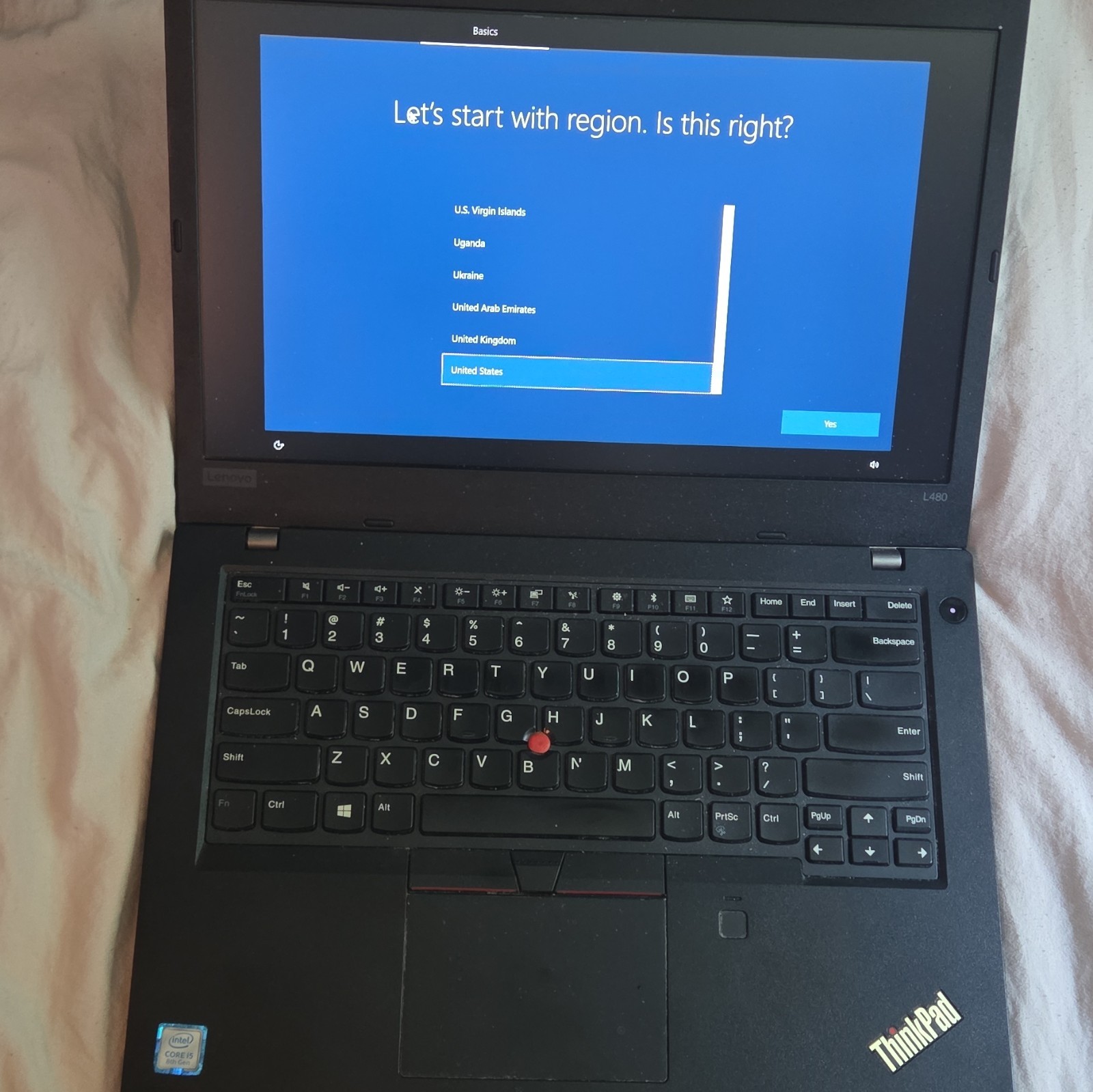 Lenovo ThinkPad L480 Intel Core i5 8GB 256GB SSD 14in FHD Win10 2018