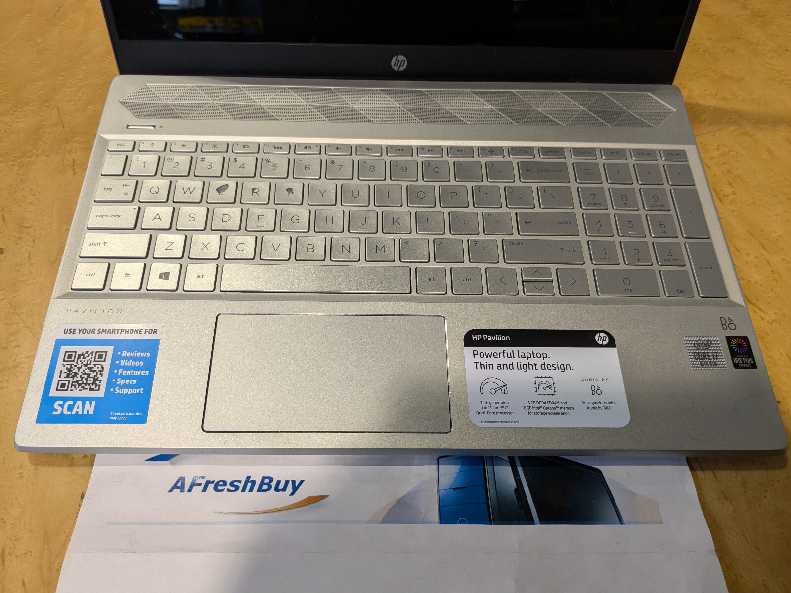 HP Pavilion 15-cs3067st 15.6″ i7-1065G7 1.3GHz 16GB Ram 256GB No OS