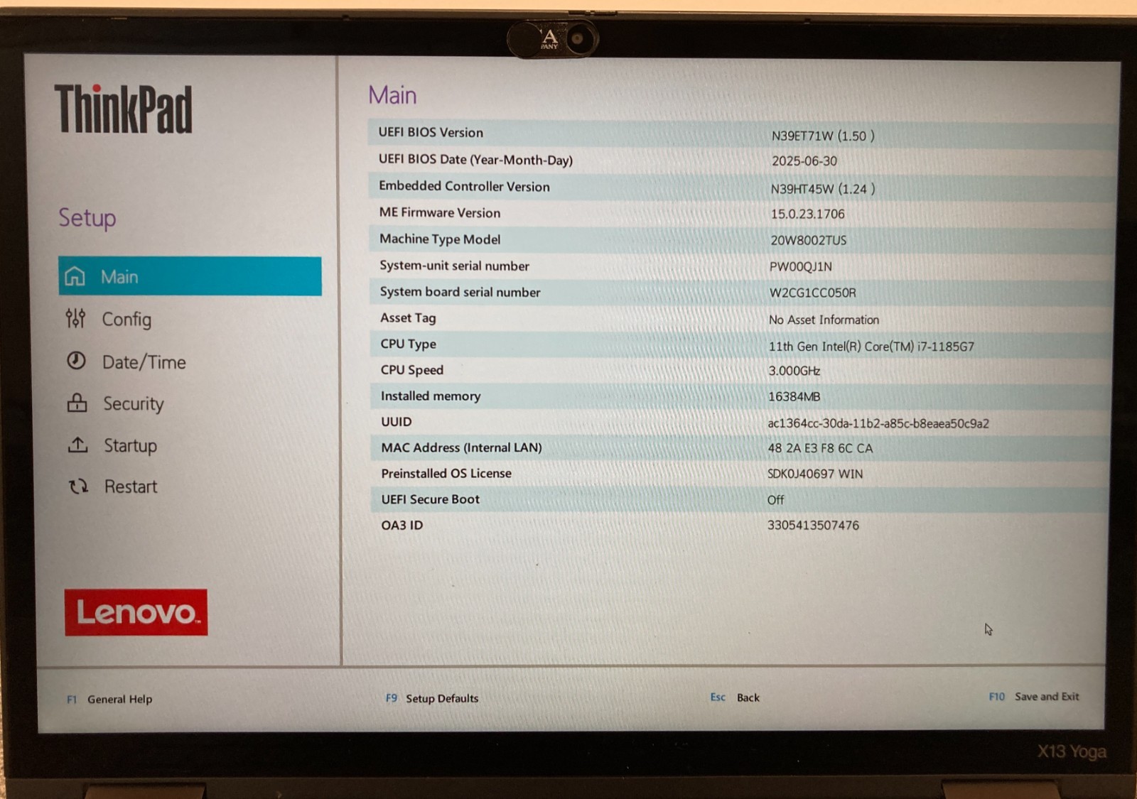 Lenovo ThinkPad X13 Yoga Gen 2 13.3″ 2-in-1 Laptop i7-1185G7 16GB RAM 512GB NVMe