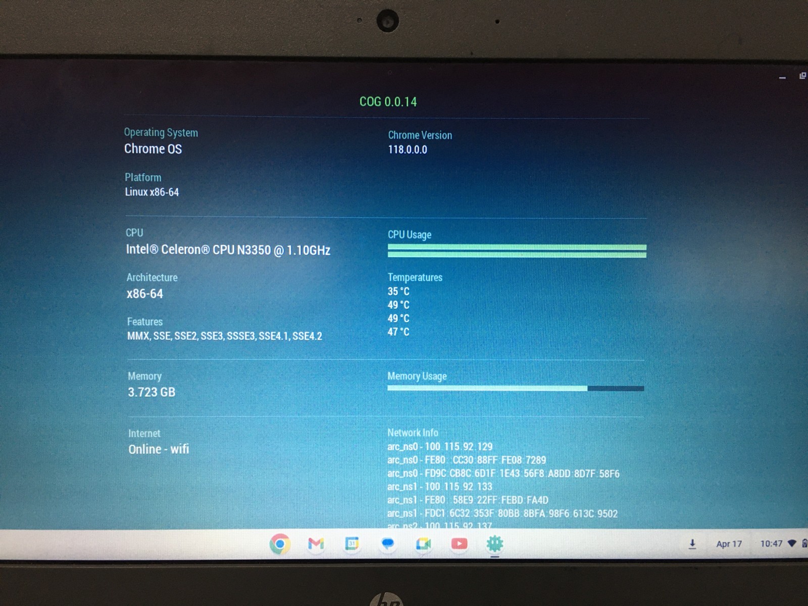 3x HP Chromebook 11 G6 EE 4GB RAM 16GB SSD 3NU57UT#ABA | LP528