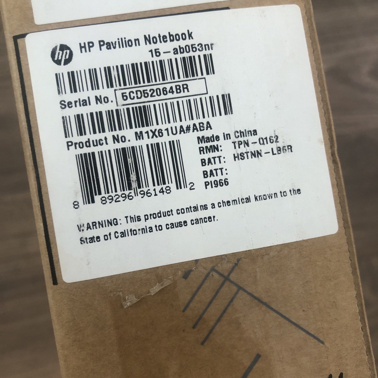 HP PAVILION NOTEBOOK 15-ab053nr