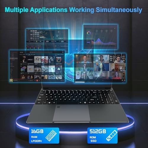 15.6 inch Laptop PC Cerelon N5095, Portable Computer 16GB RAM 16.6-inch Laptop