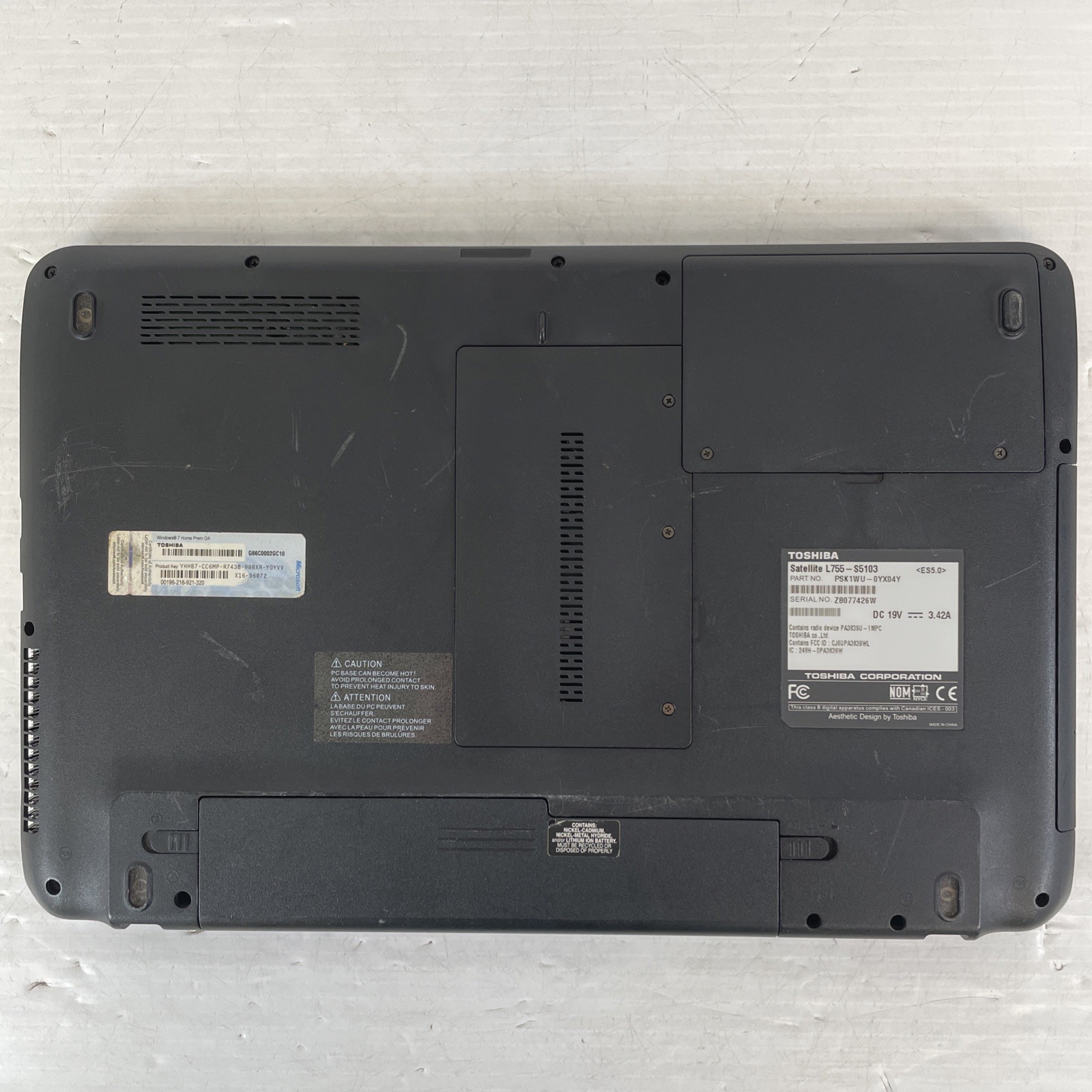 Toshiba Satellite L755-S5103 15.6″ Intel i3-2350M 2.3GHz 8GB RAM 320GB HDD Win10