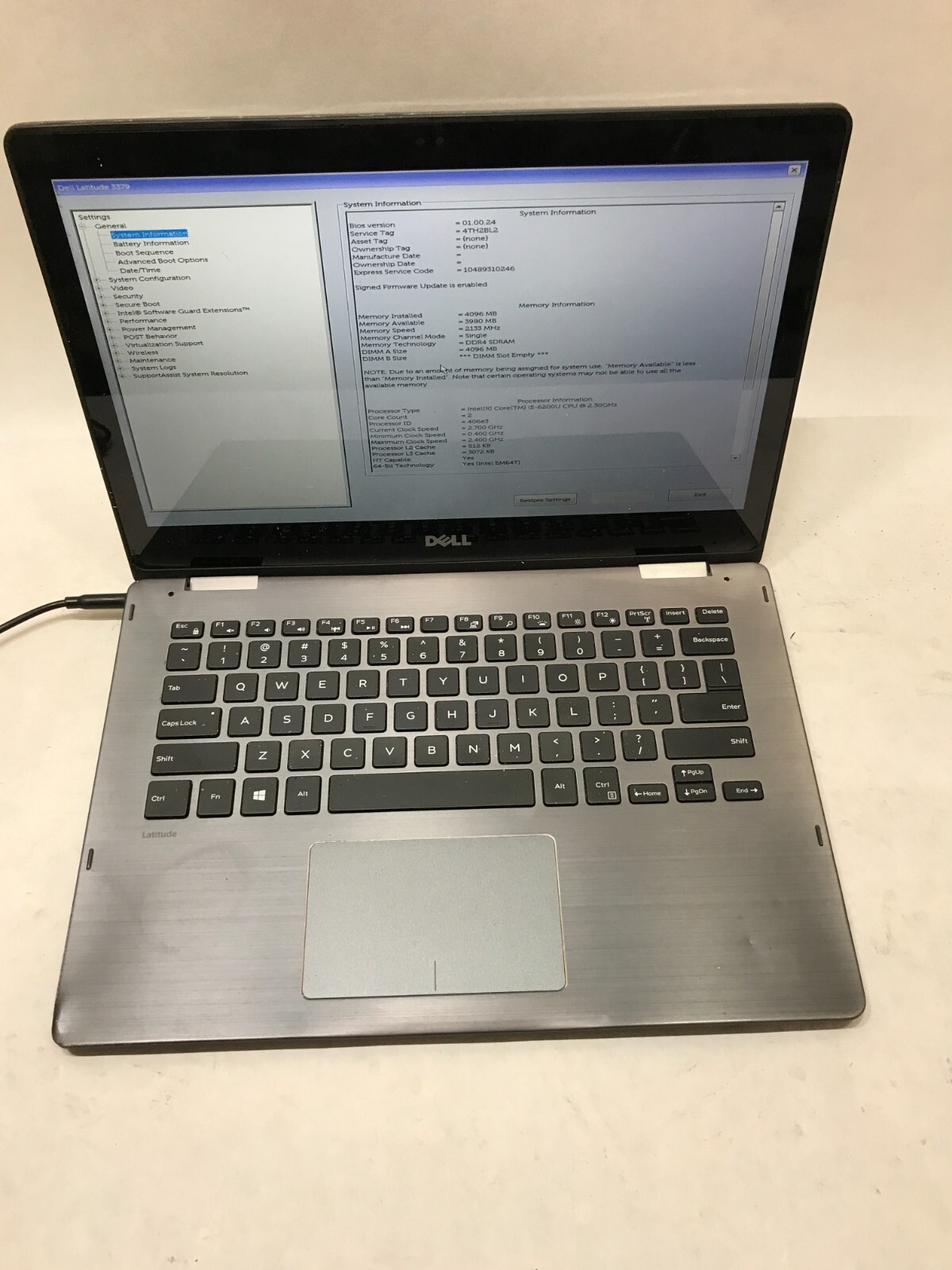 Dell Latitude 3379 13″ Intel Core i5-6200U NO RAM NO HDD/OS For Parts AS IS – DW