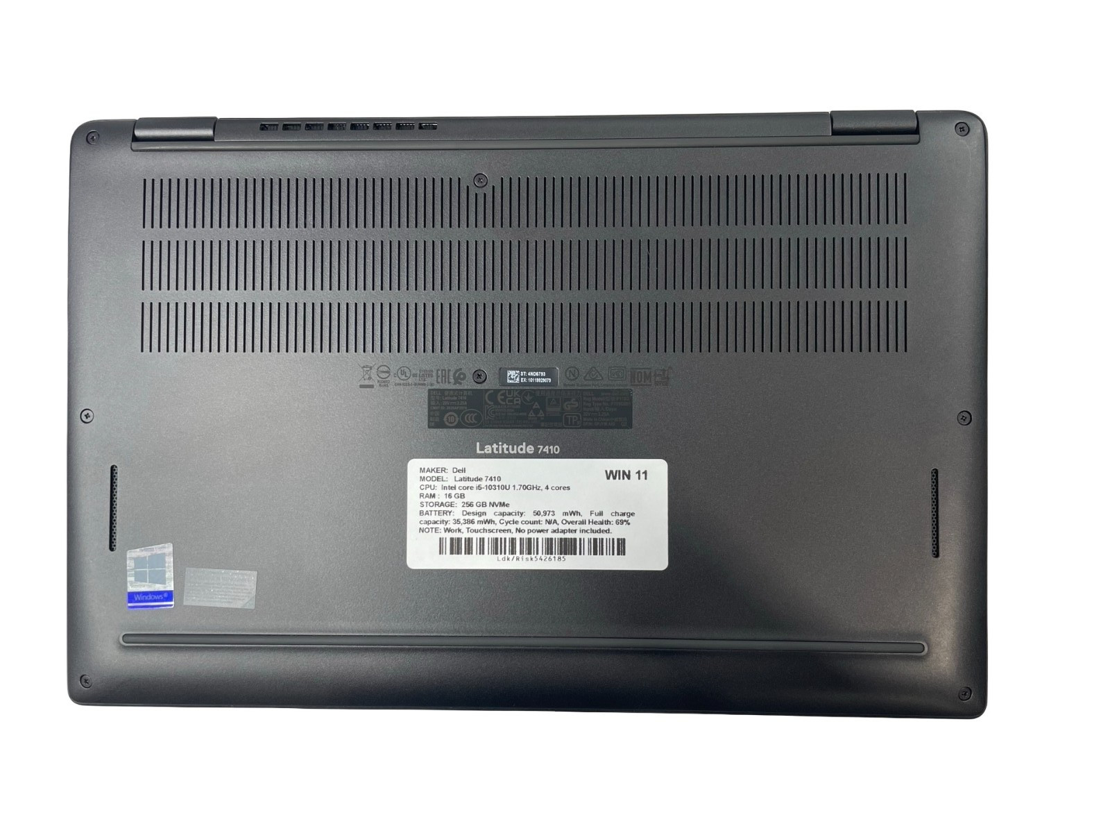 DELL Latitude 7410 Intel i5-10310U@1.7GHz 16GB RAM 256GB NVMe W.11Pr Touchscreen
