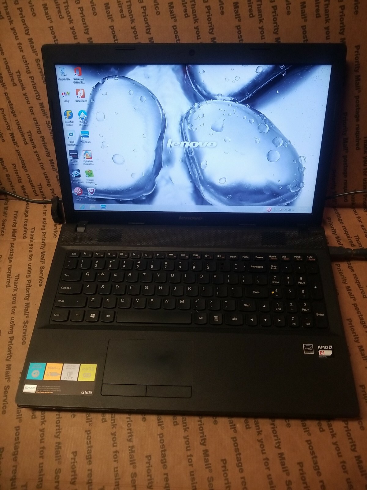 Lenovo G505-20240 AMD E1-2100 @ 1.0GHz, 4GB 500GB HDD WEBCAM UNTESTED NO RETURNS