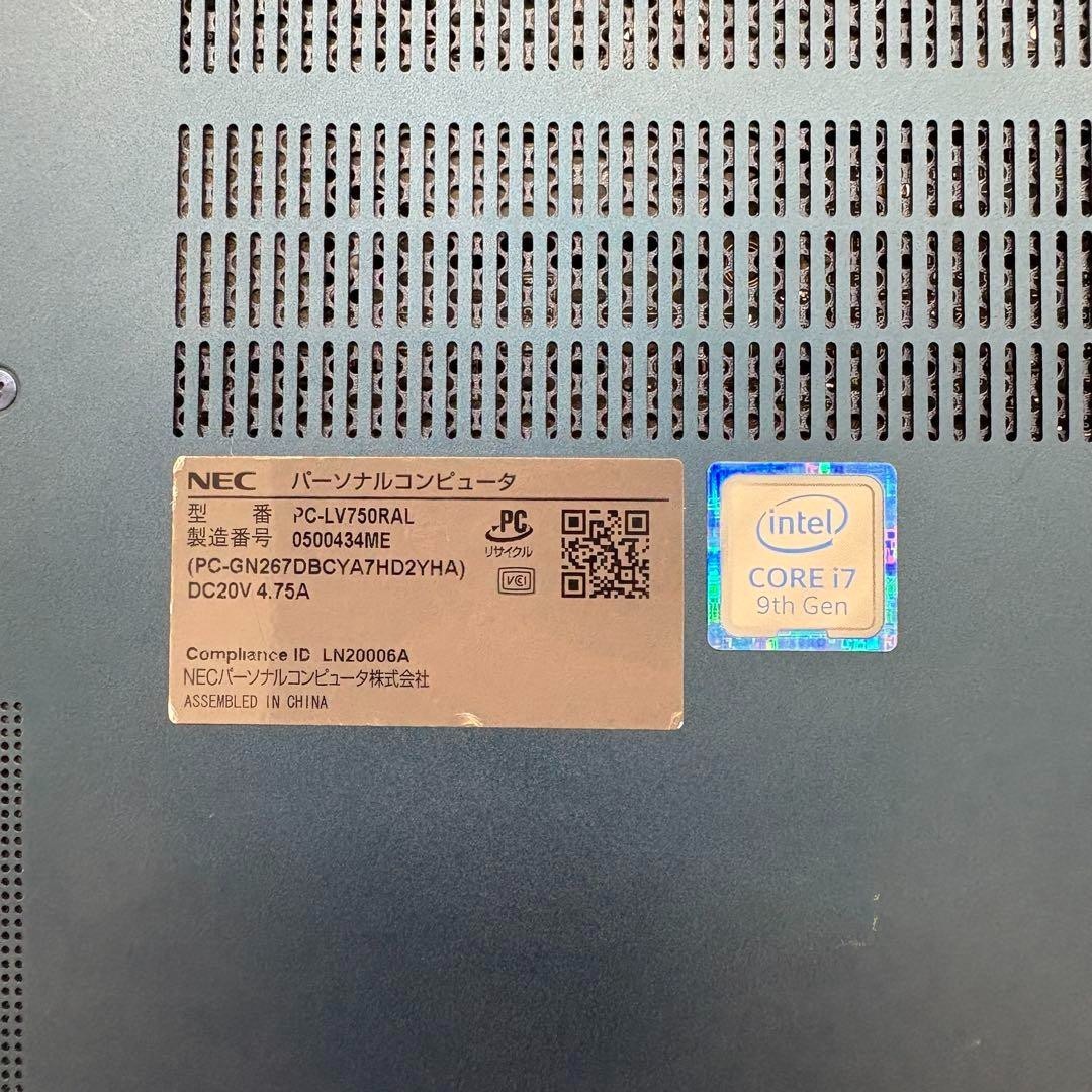 NEC LaVie VEGA Core i7 9750H PC-LV750RAL PC-L Laptop 8GB 512GB SSD Win11 USED