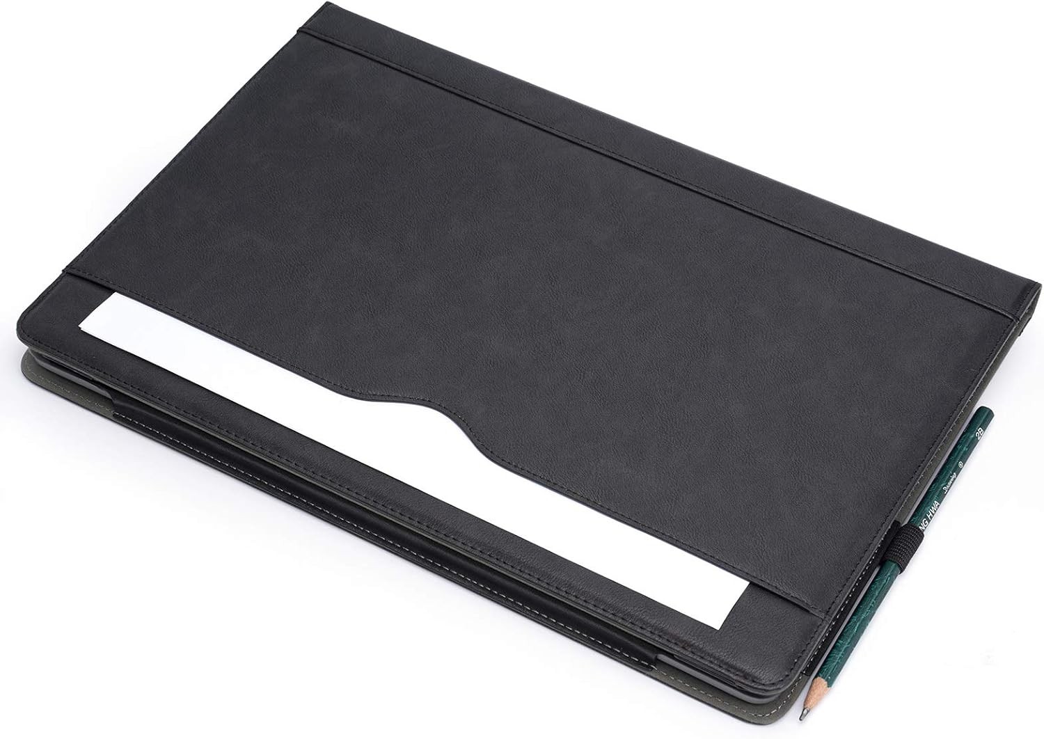 MacBook Pro Leather Case 16 inch 2019 2020 A2141 with Touch ID Laptop Sleeve Bla
