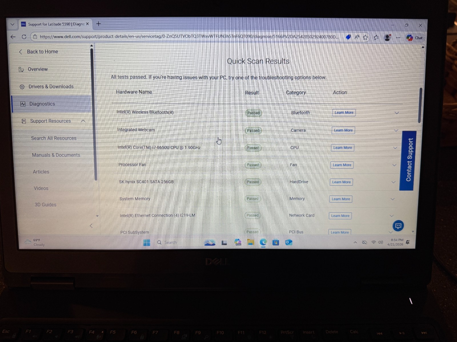 Dell Latitude 5590 Intel Core i7-8650U 16GB RAM 256GB SSD Windows 11 Pro Laptop