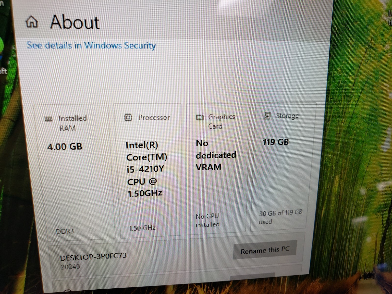 Lenovo Yoga 11s i5 4210y cpu 1.50ghz 4GB ram 128gb ssd for parts