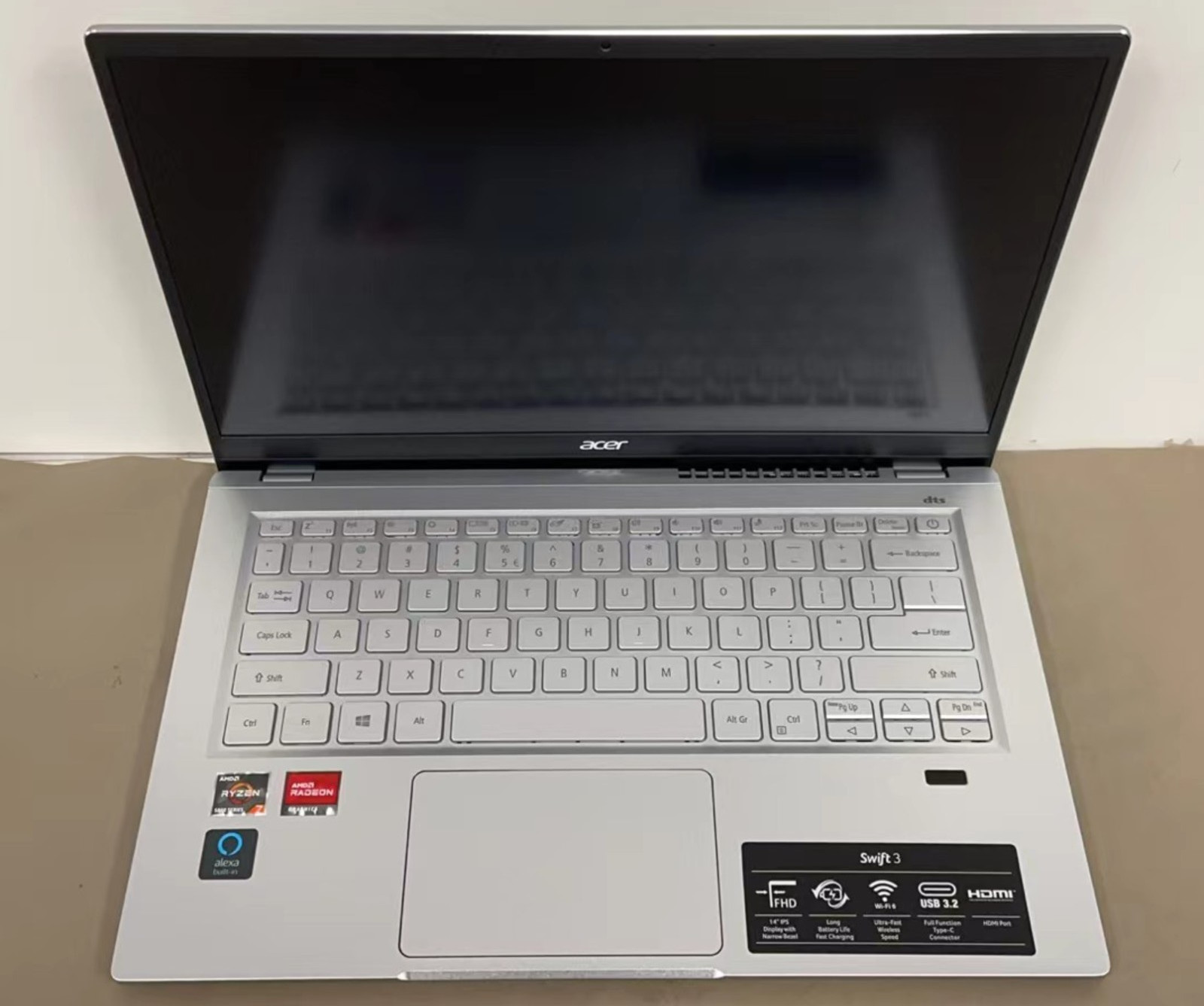Acer Swift 3 14″ FHD Laptop, AMD Ryzen 7 5700U 8GB RAM 512GB SSD, Win 10, used
