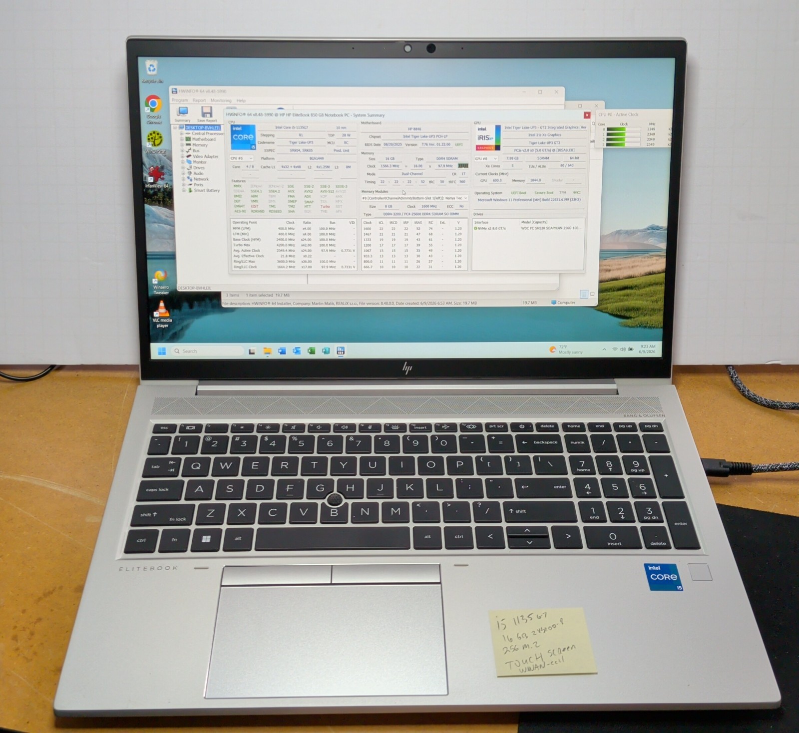 HP EliteBook 850 G8 15.6″ (Intel Core i5-1135G7, 256GB m.2 16GB RAM) Touchscreen