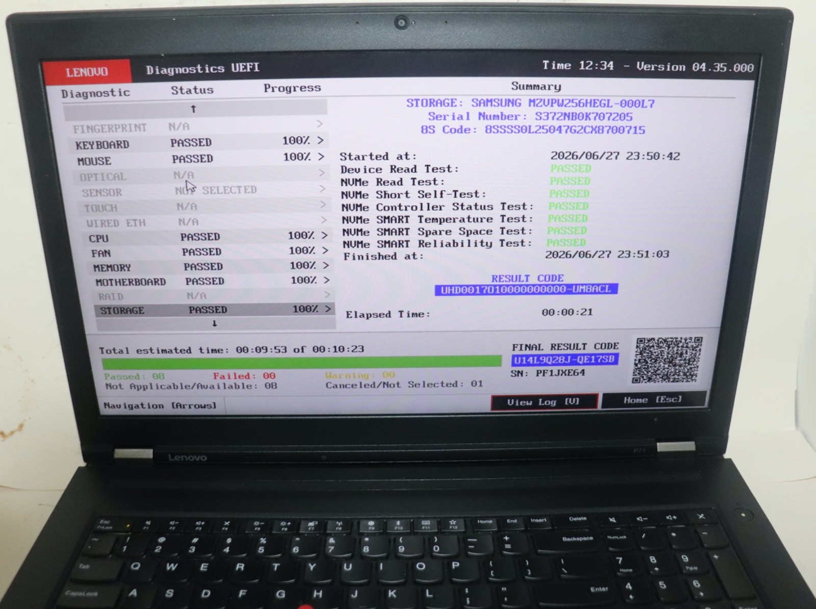 Lenovo ThinkPad P71|Intel core i7@2.80 GHz|32GB RAM |256GB SSD|WIN10.Prof|NVIDIA
