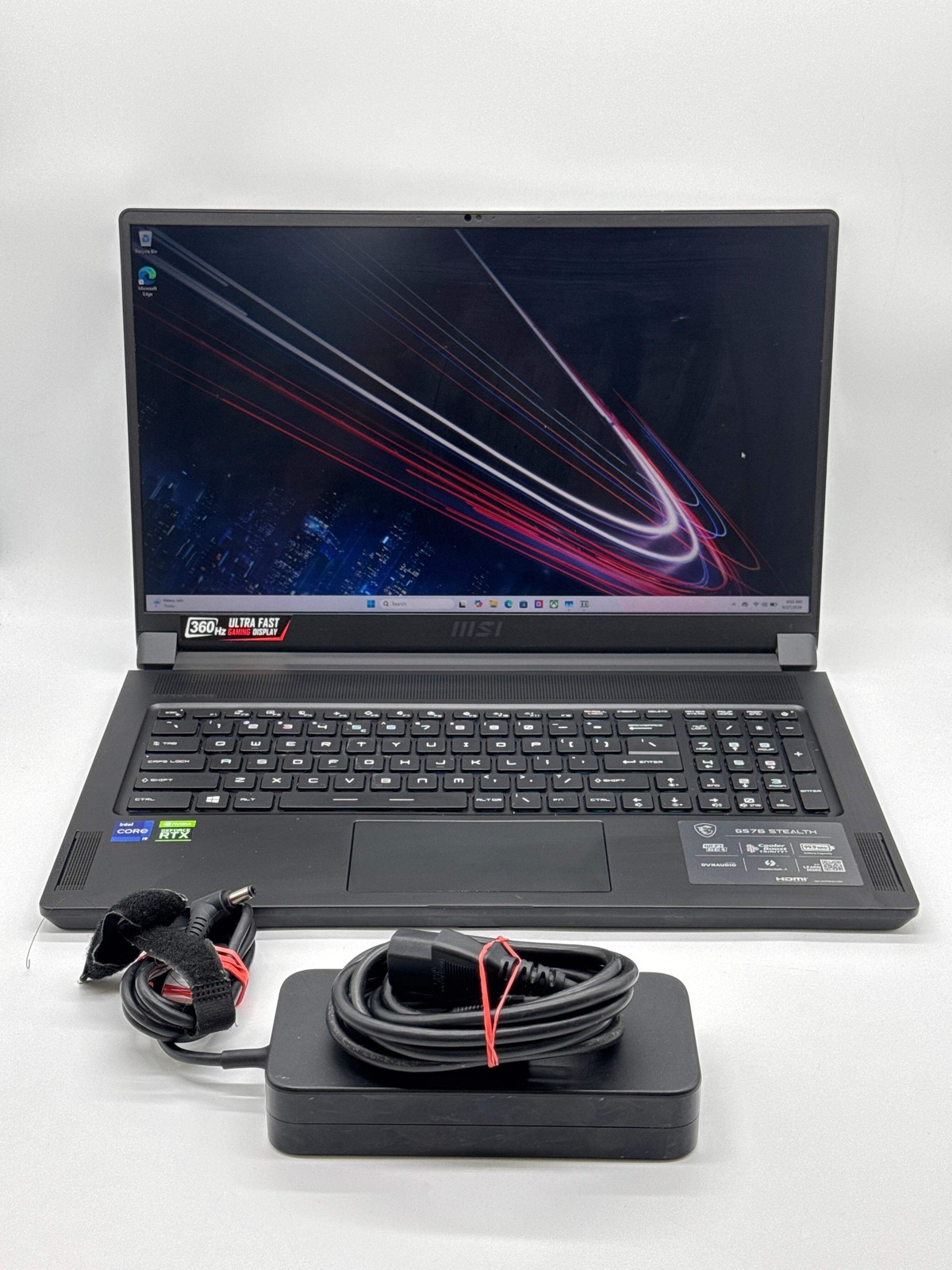 MSI GS76 Stealth 1TB 32GB Gaming Laptop 16″ Core i9 RTX 3070 Black Used w/ Charg