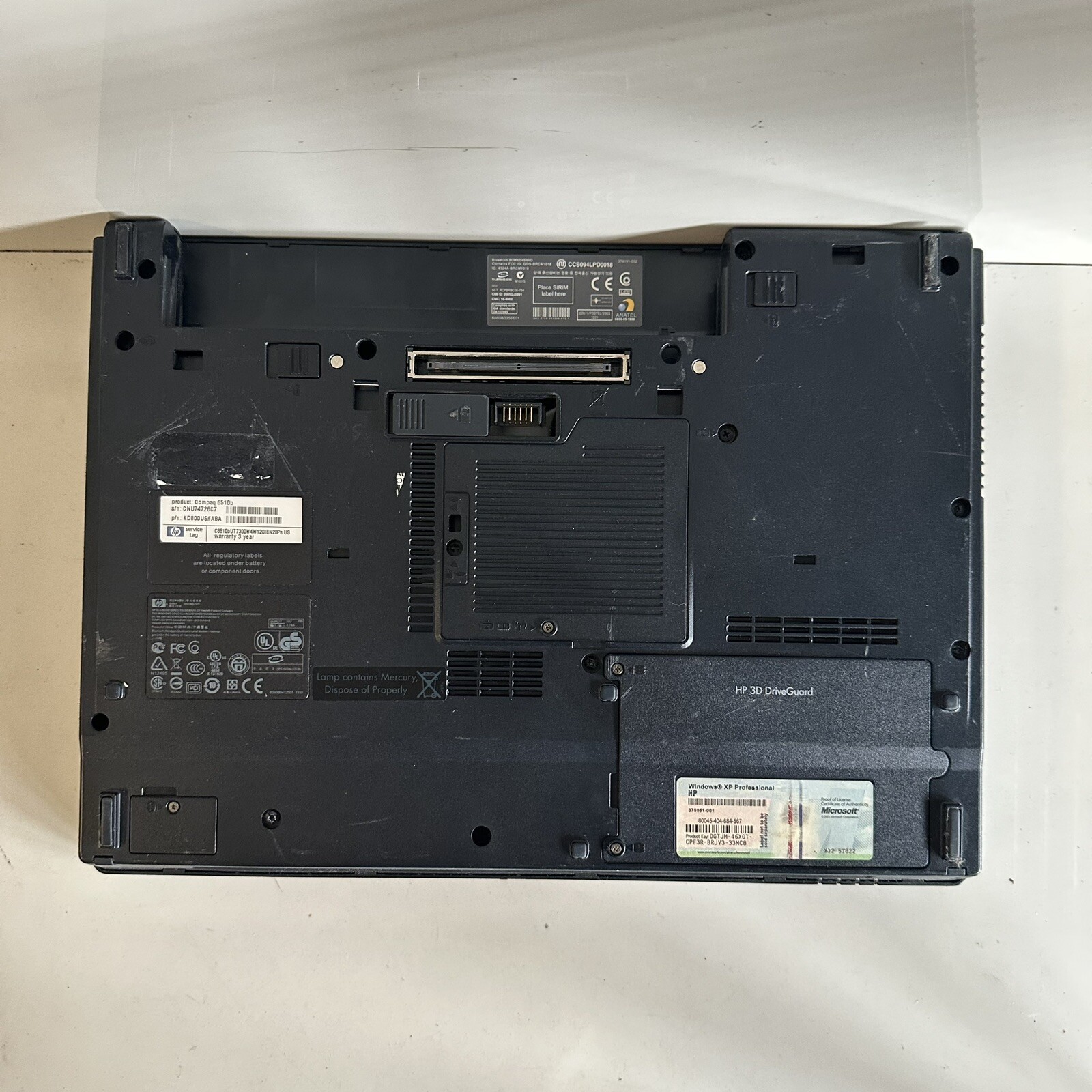 14.1” HP Compaq 6510b Laptop Intel Centrino Duo No HDD No RAM Scraps/Salvage
