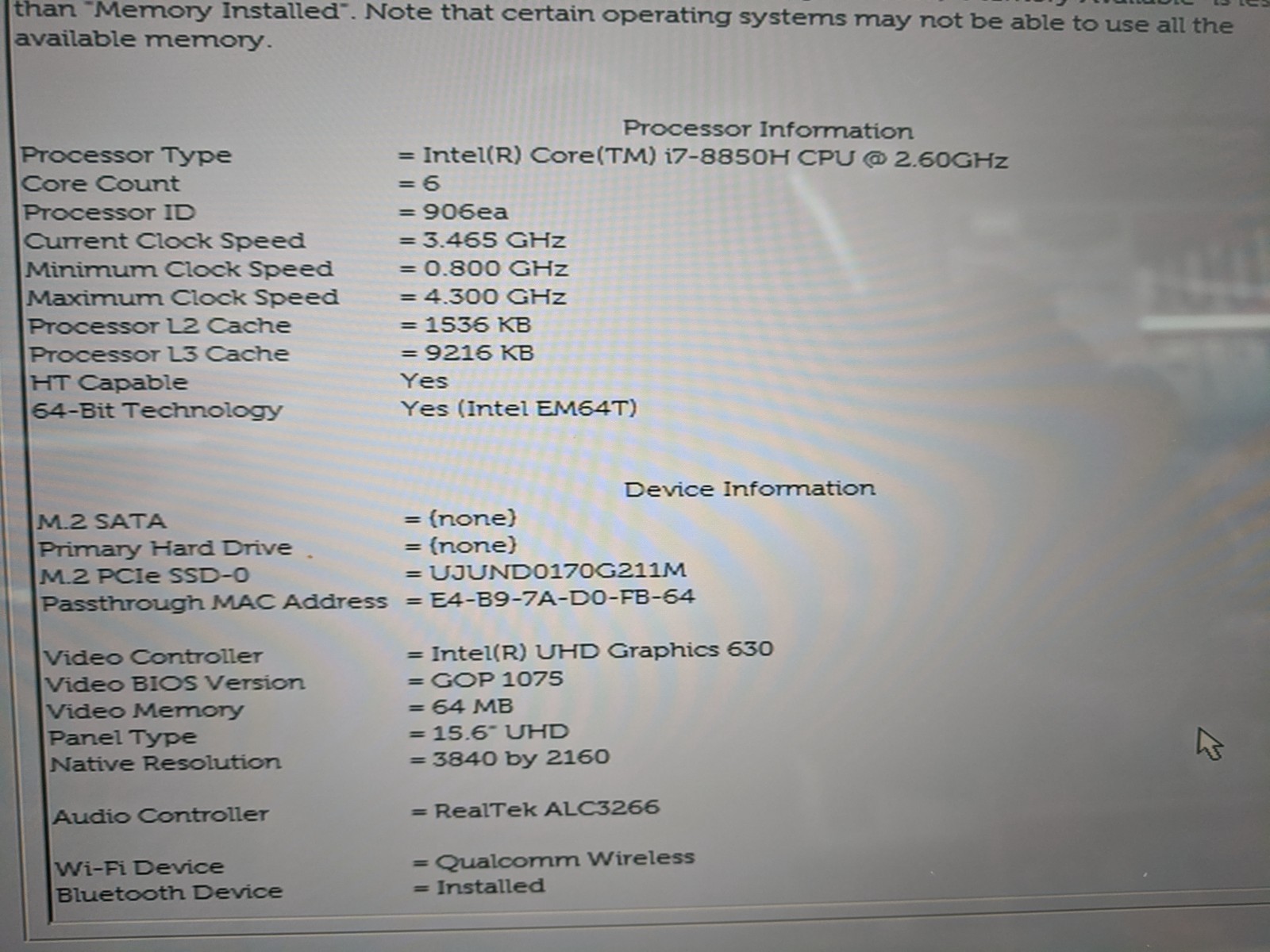 Dell Precision 5530 Laptop – i7-8850H | 32GB RAM | 512GB NVMe | 4K UHD Touch