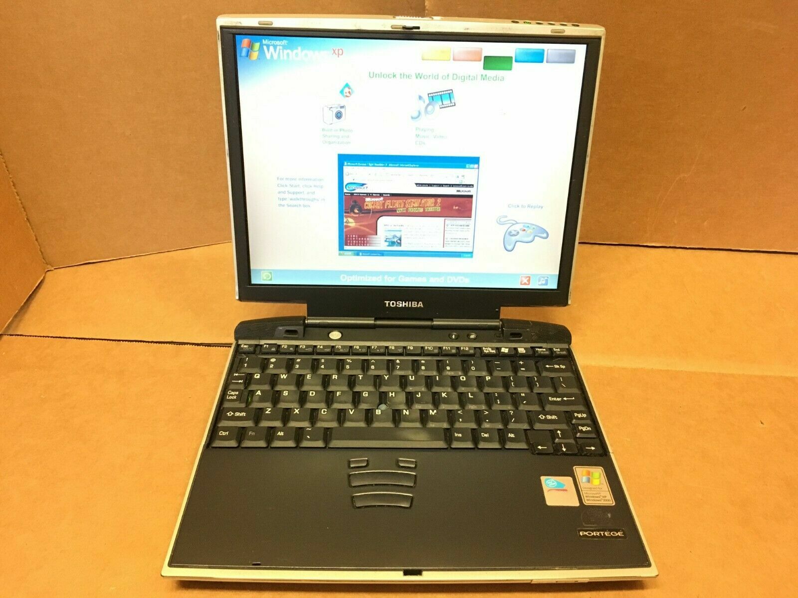 Toshiba Portege M100 PENTIUM M 1.2GHz 256MB RAM 40GB HDD WINDOWS XP WIFI DVD