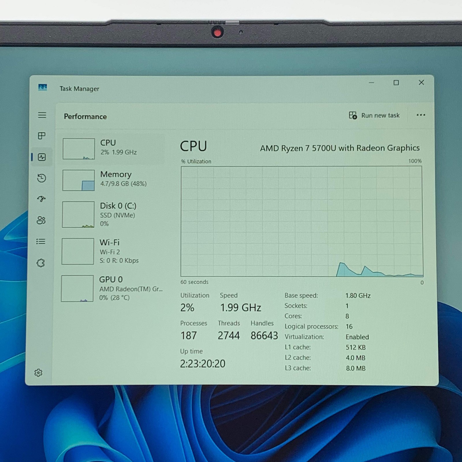 Lenovo IdeaPad 1 15ALC7 15.6″ Ryzen 7 5700U 1.8GHz 12GB RAM 512GB SSD