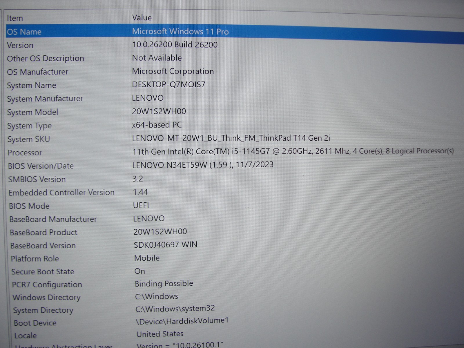 Lenovo ThinkPad T14 Gen 2i 14″FHD Intel i5-1145G7 2.6GHz 16GB RAM 256GB SSD+P/A