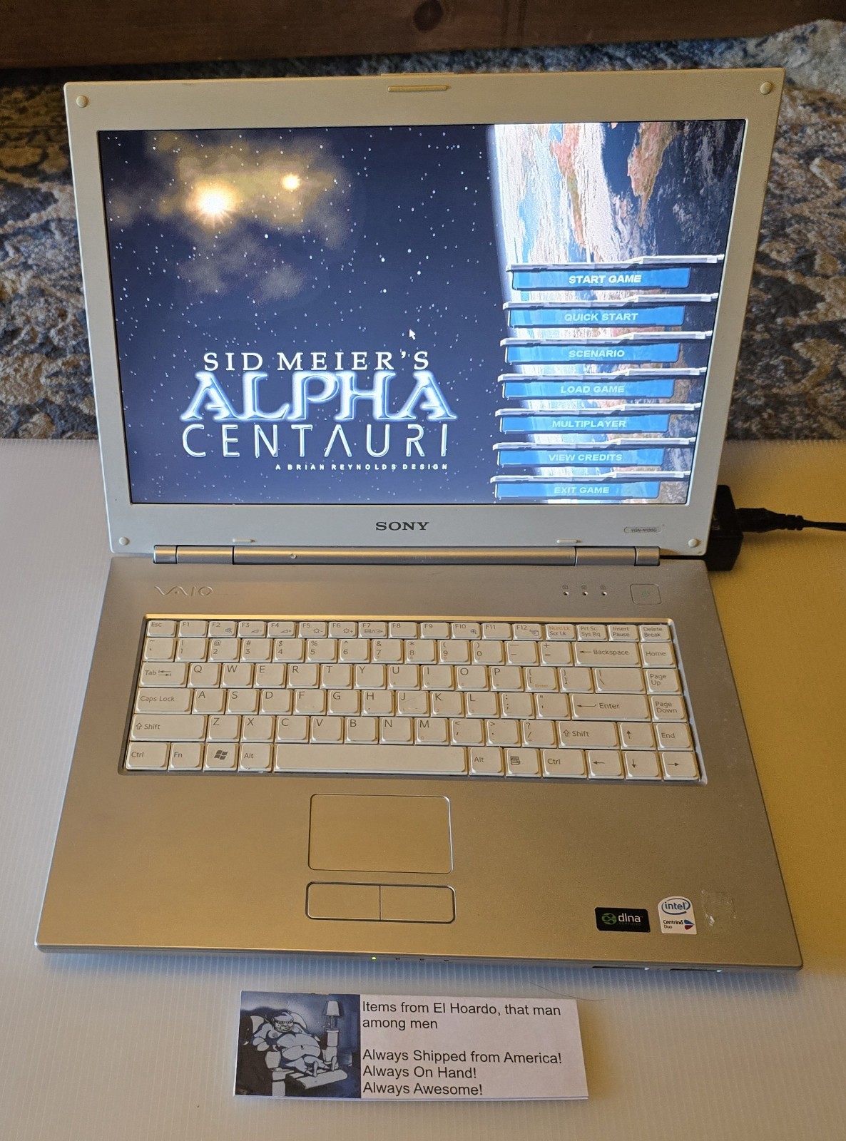 Sony Vaio VGN-N130G PCG-7T1L 512MB ram 80GB hdd 1.6ghz Core Duo Tested README