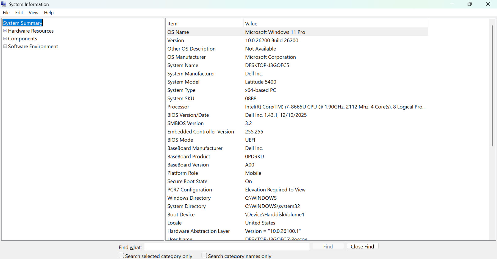 Dell Latitude 5400 14″ i7-8665u; 1.90 GHz; 16GB RAM; 512gb HD