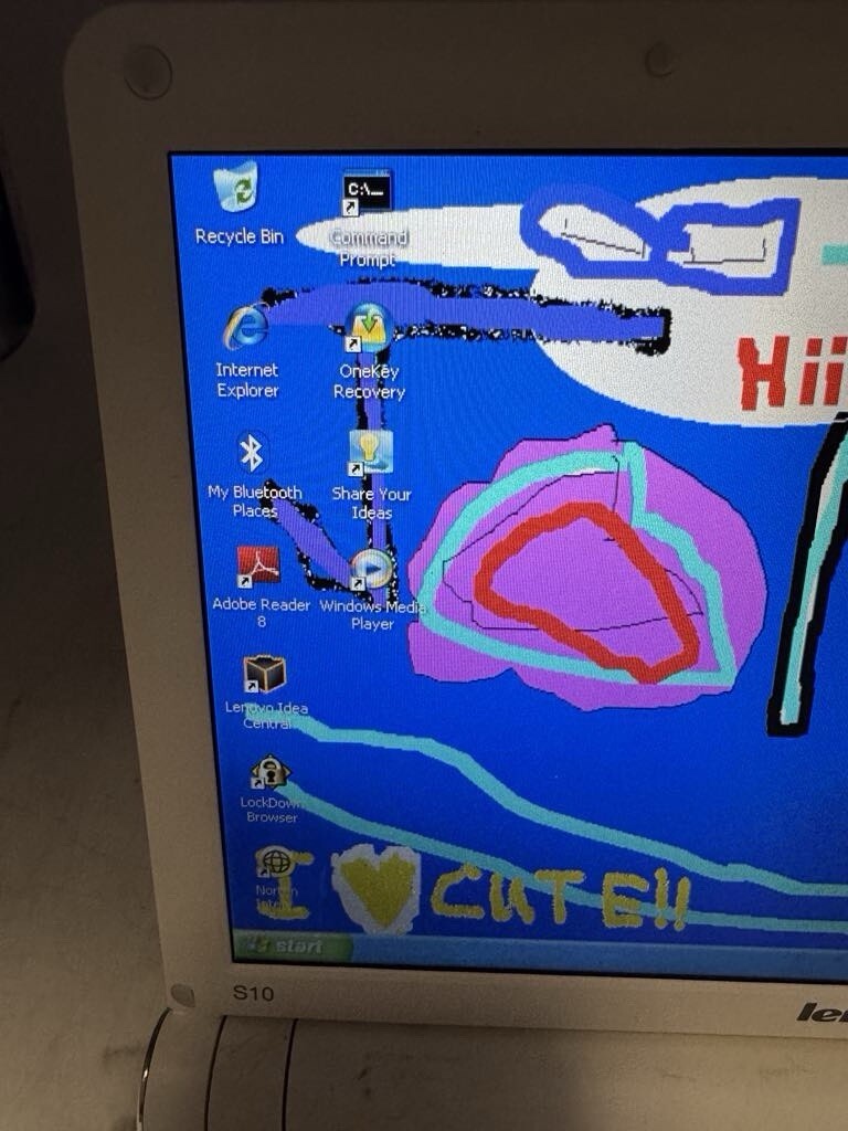 Lenovo IdeaPad S10 4231 Red Powers on , Partially Tested NO POWER SUPPLY