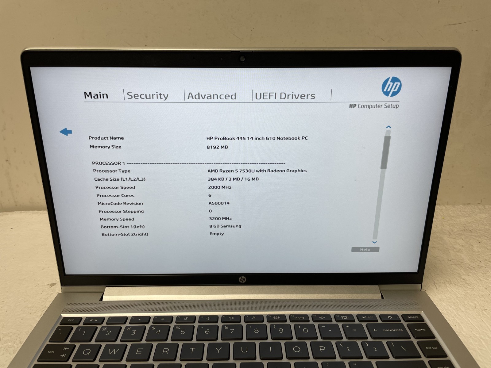 HP ProBook 445 G10 14″ AMD Ryzen 5 7530U 8GB RAM NO SSD Parts *READ