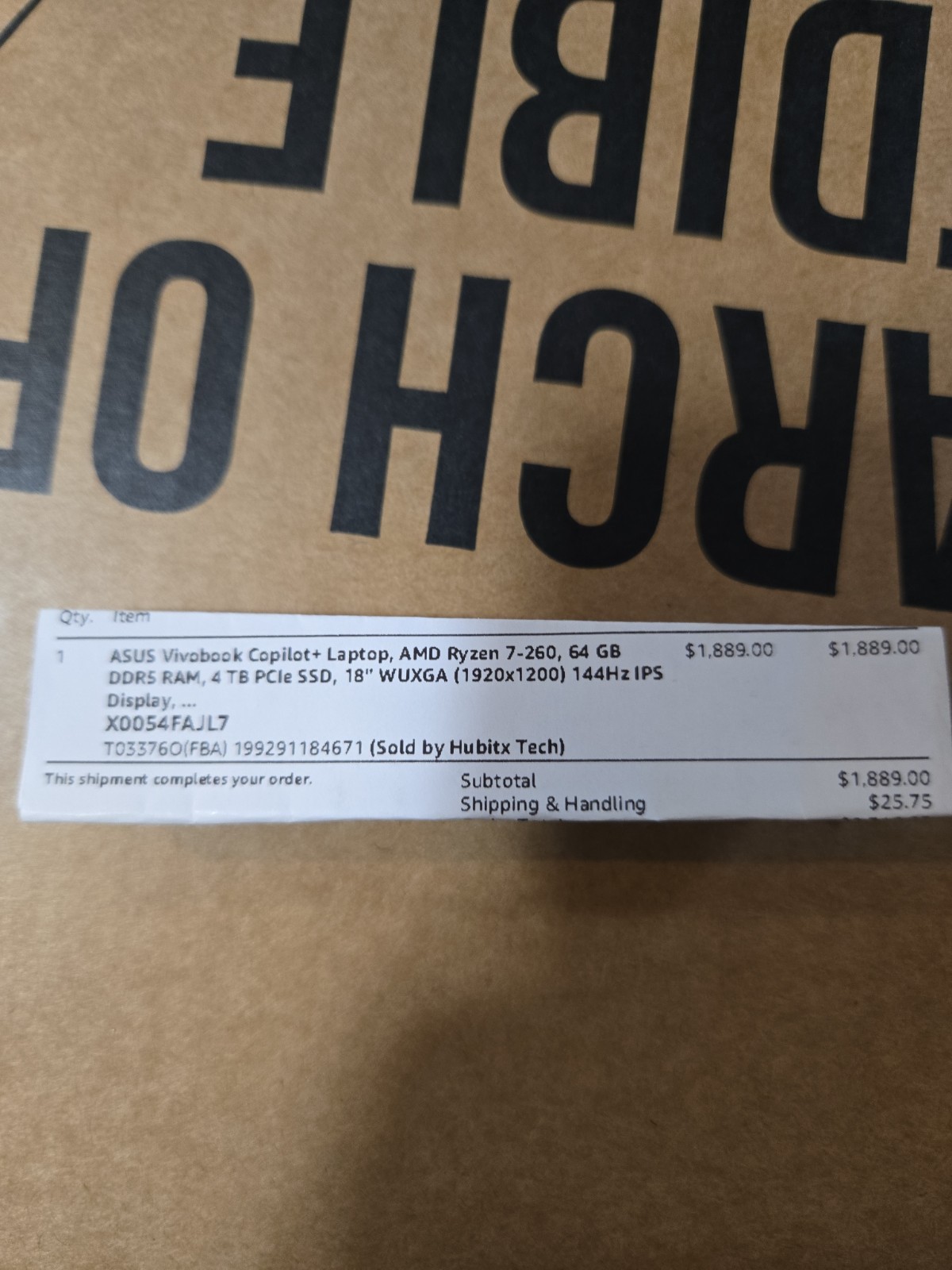 ASUS Vivobook Copilot+ AMD Ryzen 7-260 32GB RAM 2TB PCIe SSD 18 in WUXGA 144Hz