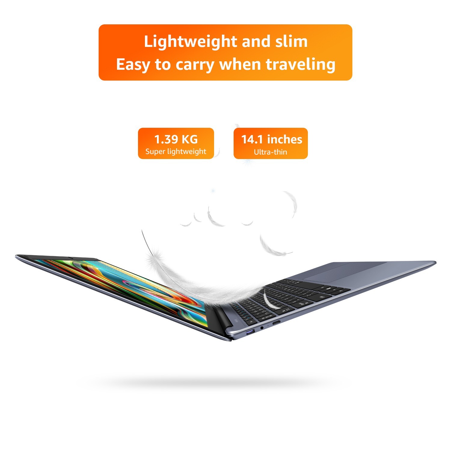CHUWI Laptop 14.1” HD Intel Celeron N4000 8GB 256GB SSD Webcam Windows 11 H