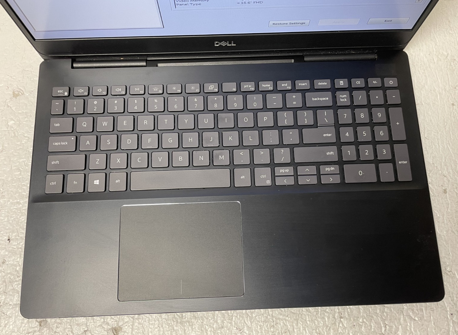 Dell Vostro 7590 15.6” Core Intel i7-9750H @2.60GHz 8GB RAM NO SSD For Parts