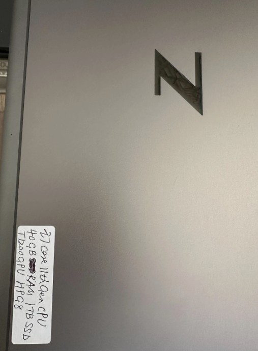 HP ZBook Fury G8 17.3” Laptop i7-11850H 40 GB RAM 1 TB SSD NVIDIA T1200 GPU