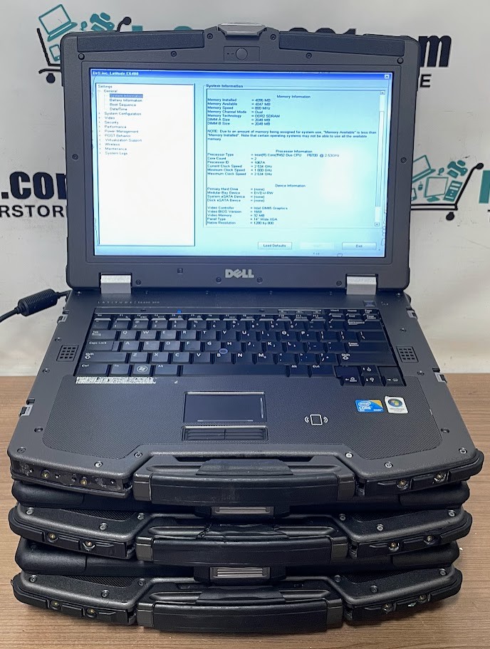 LOT 3 Dell Latitude E6400 XFR 14” 2 Duo CPU 2.5GHz 4gb RAM NO HDD NO BATT/CADDY