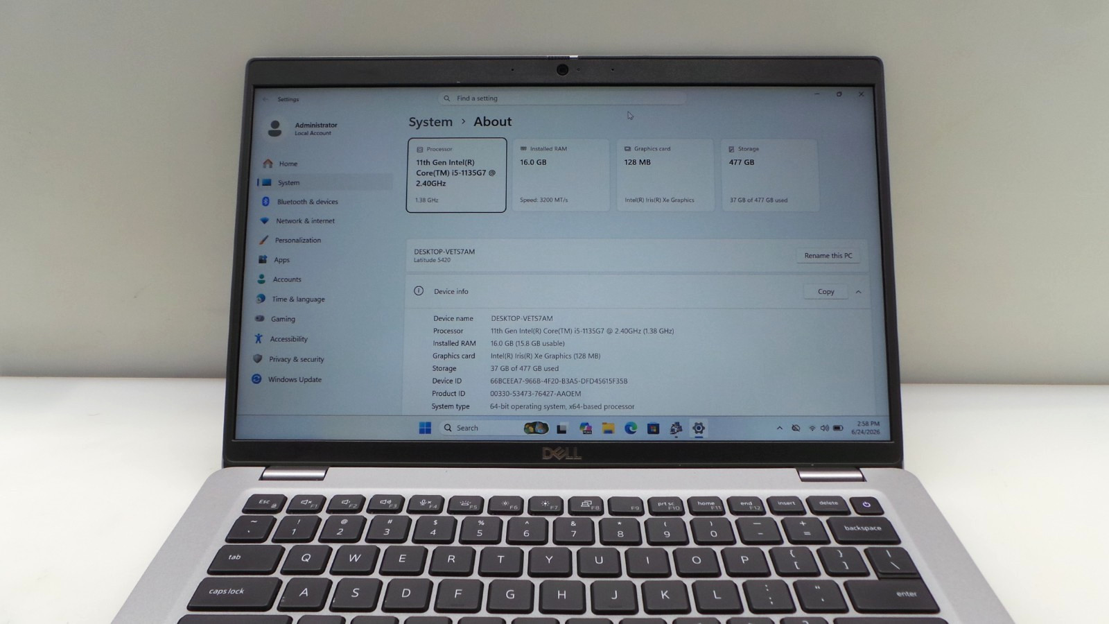 Dell Latitude 5420 | 14″ | i5-1135G7 2.40GHz | 16GB RAM 512GB NVMe | ***READ***