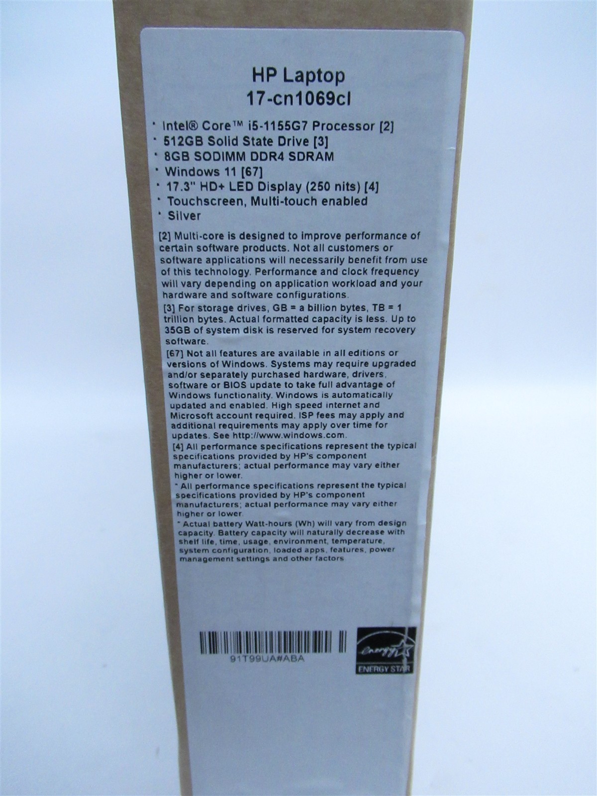 HP 17-cn1069cl 17.3″ Touchscreen 8GB/ 512GB SSD GP3131929