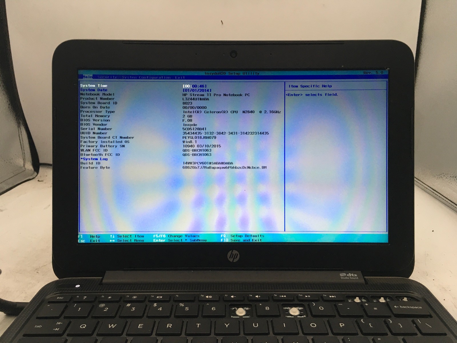 HP STREAM 11 PRO – BOOTS TO BIOS – INTEL CELERON N2840 – 2GB RAM – READ DESC -BB