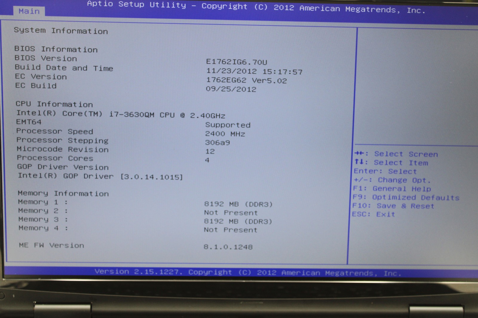 MSI CYBERPOWERPC 1762 _ i7-3630QM _ 16GB RAM _ 256GB SSD _ GTX 670M _ No OS